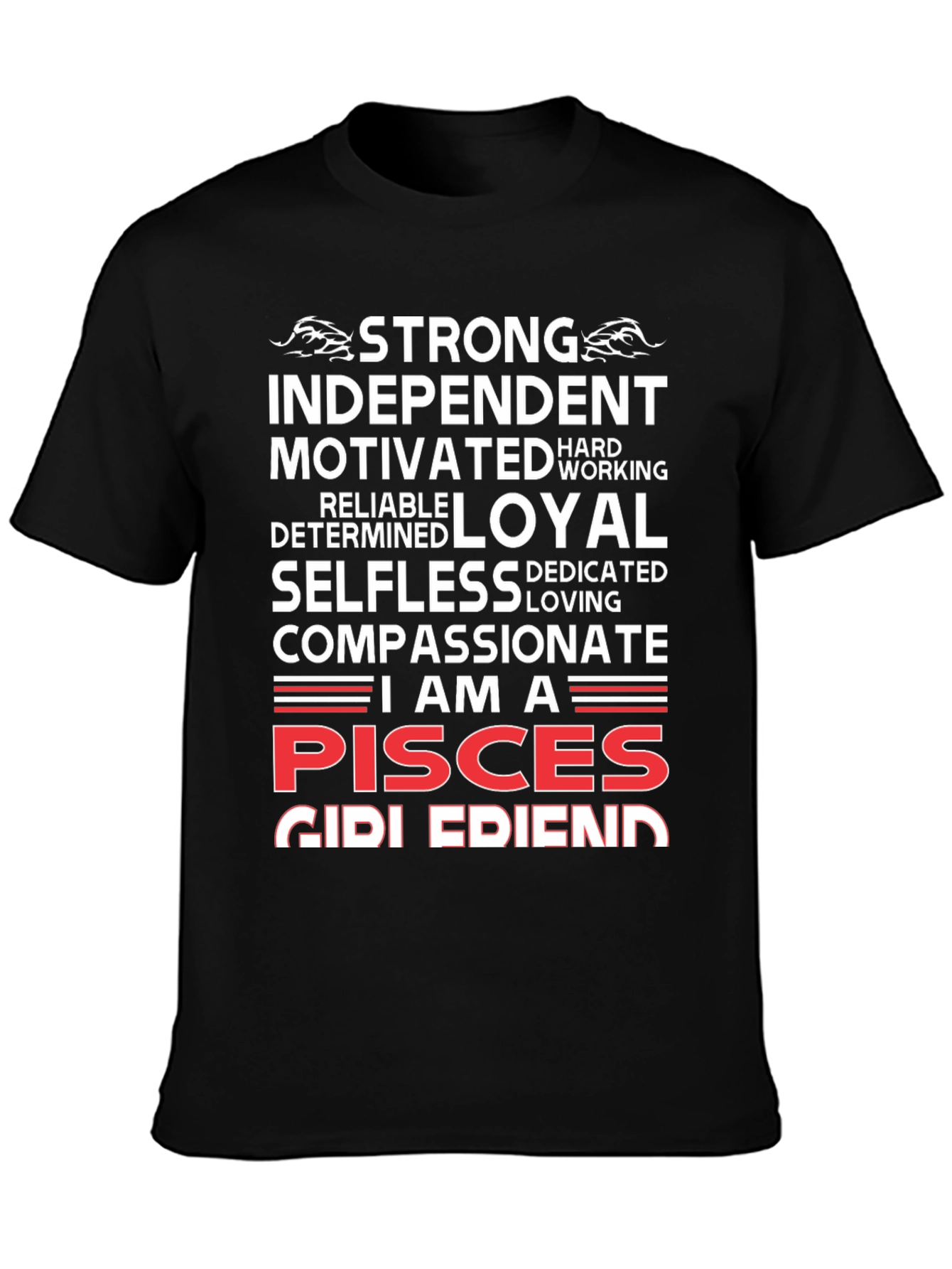 Pisces Zodiac Sign T-Shirt - Strong Loyal Compassionate