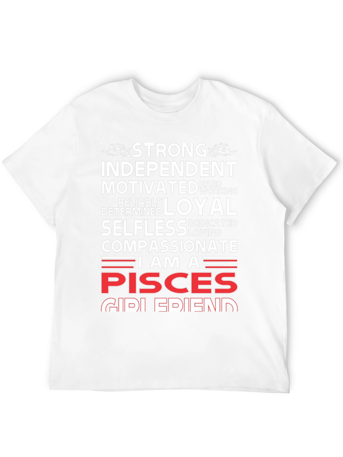 Pisces Zodiac Sign T-Shirt - Strong Loyal Compassionate