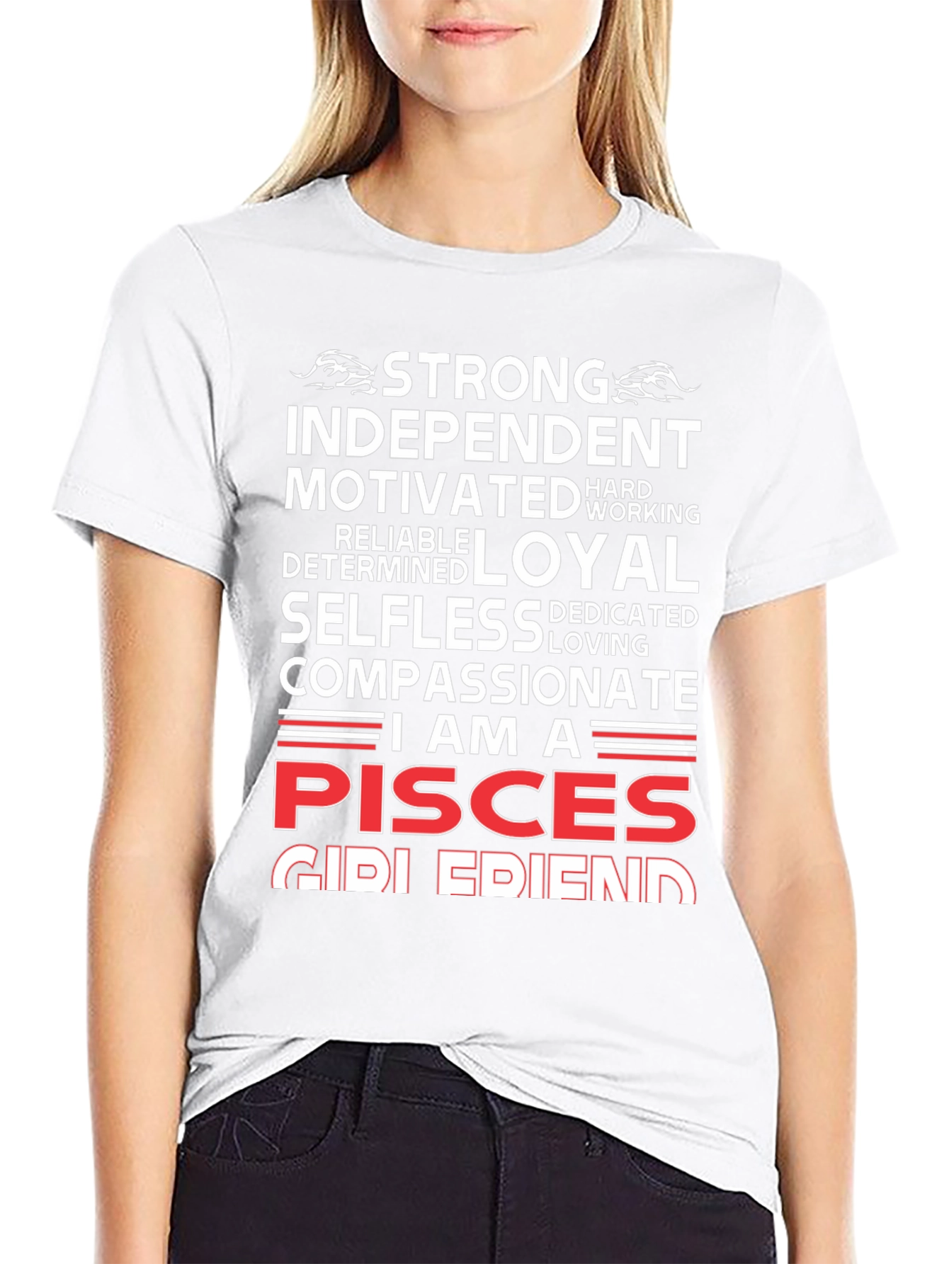 Pisces Zodiac Sign T-Shirt - Strong Loyal Compassionate