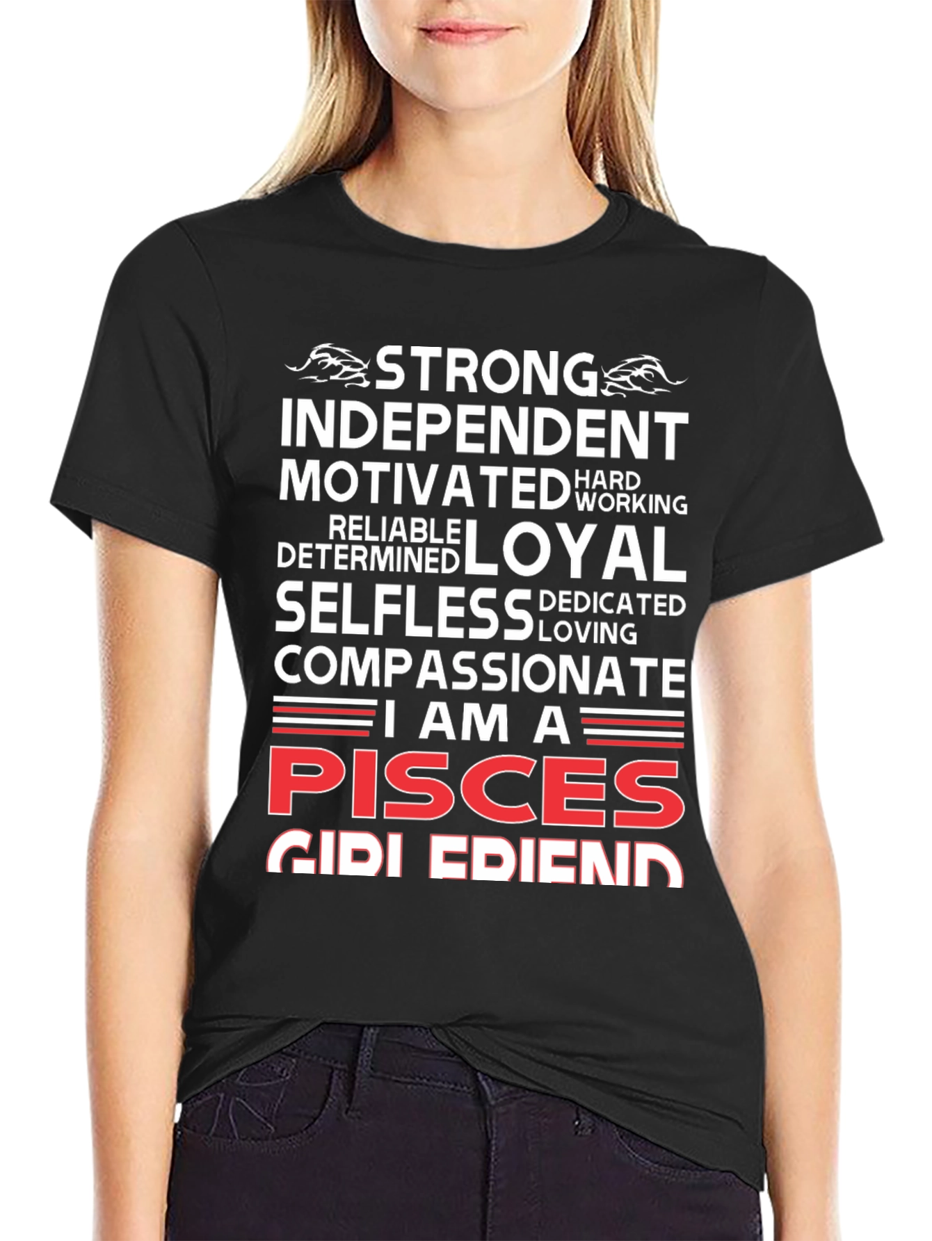 Pisces Zodiac Sign T-Shirt - Strong Loyal Compassionate