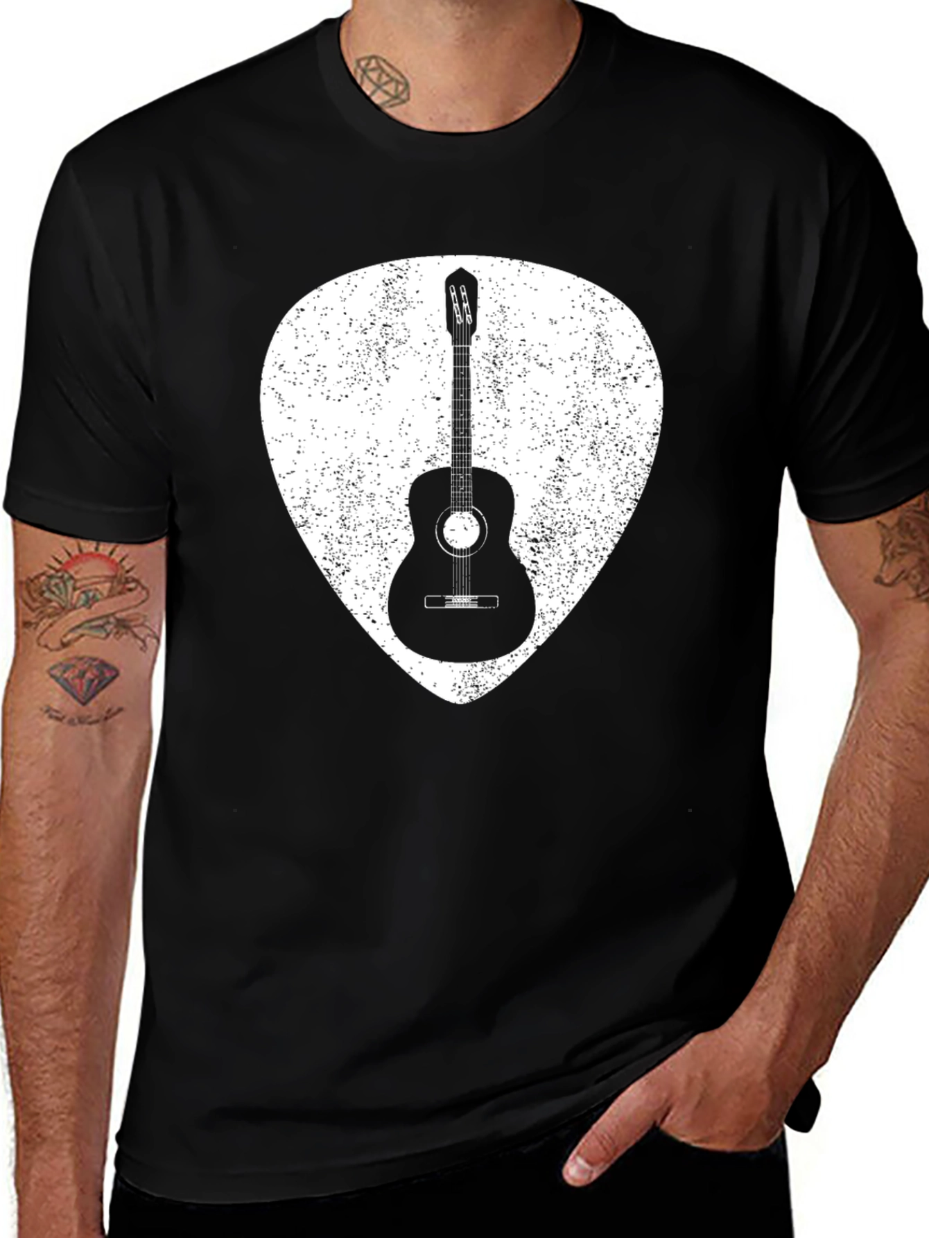 Guitar Pick T-Shirt - Acoustic Instrument Graphic Tee