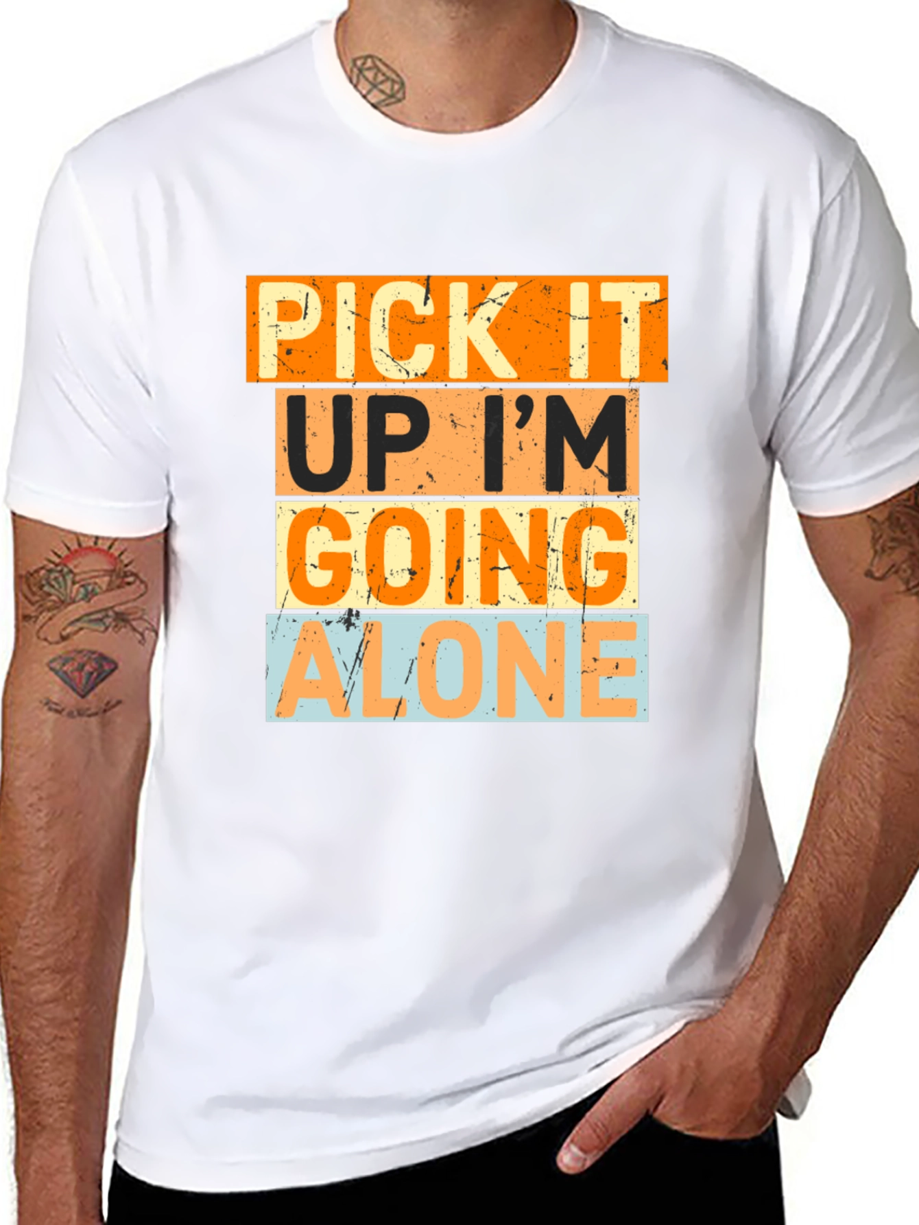 Pick It Up Im Going Alone Graphic Tee