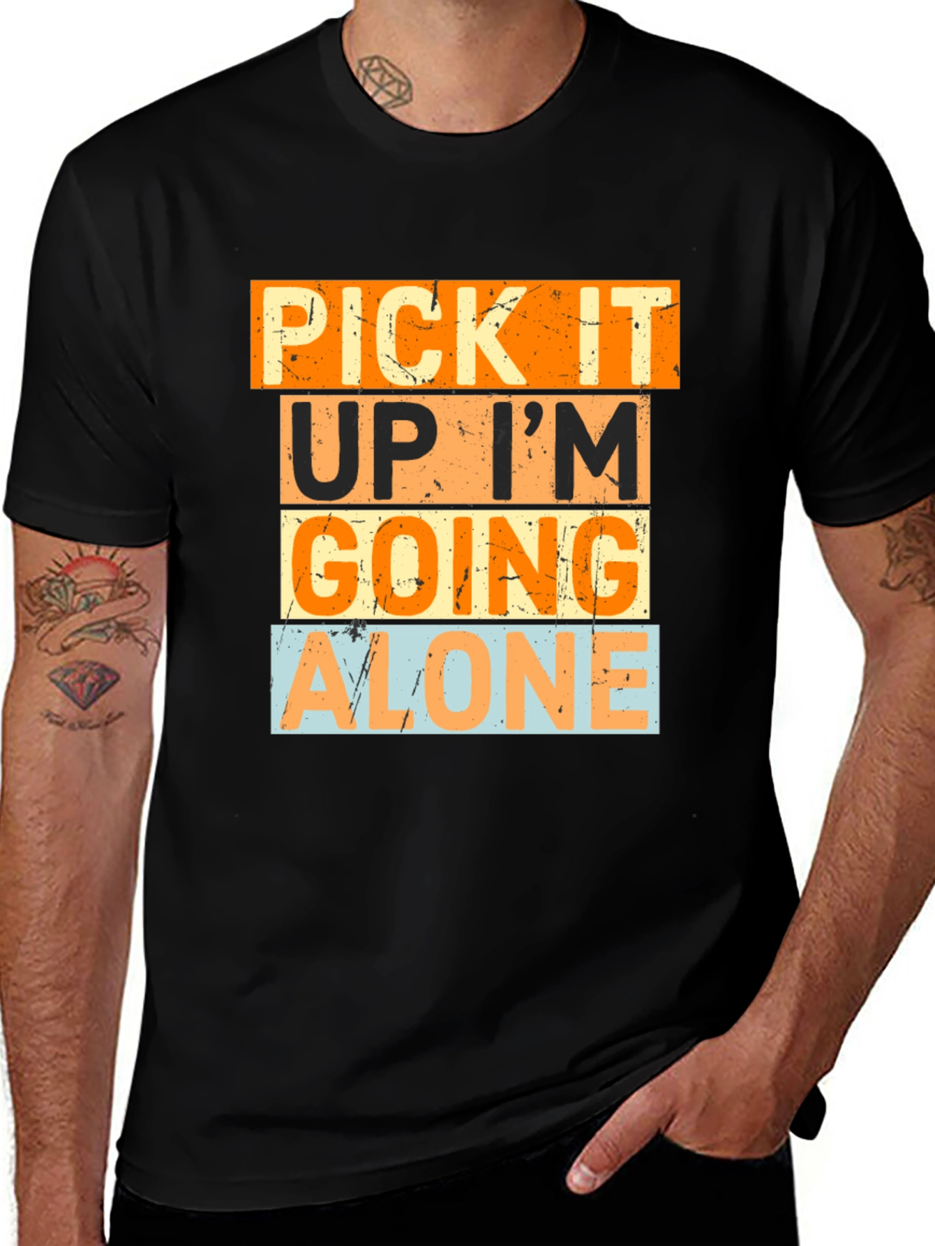 Pick It Up Im Going Alone Graphic Tee