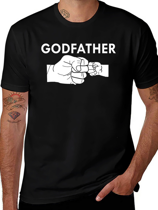Godfather Fist Bump Graphic T-Shirt - Black