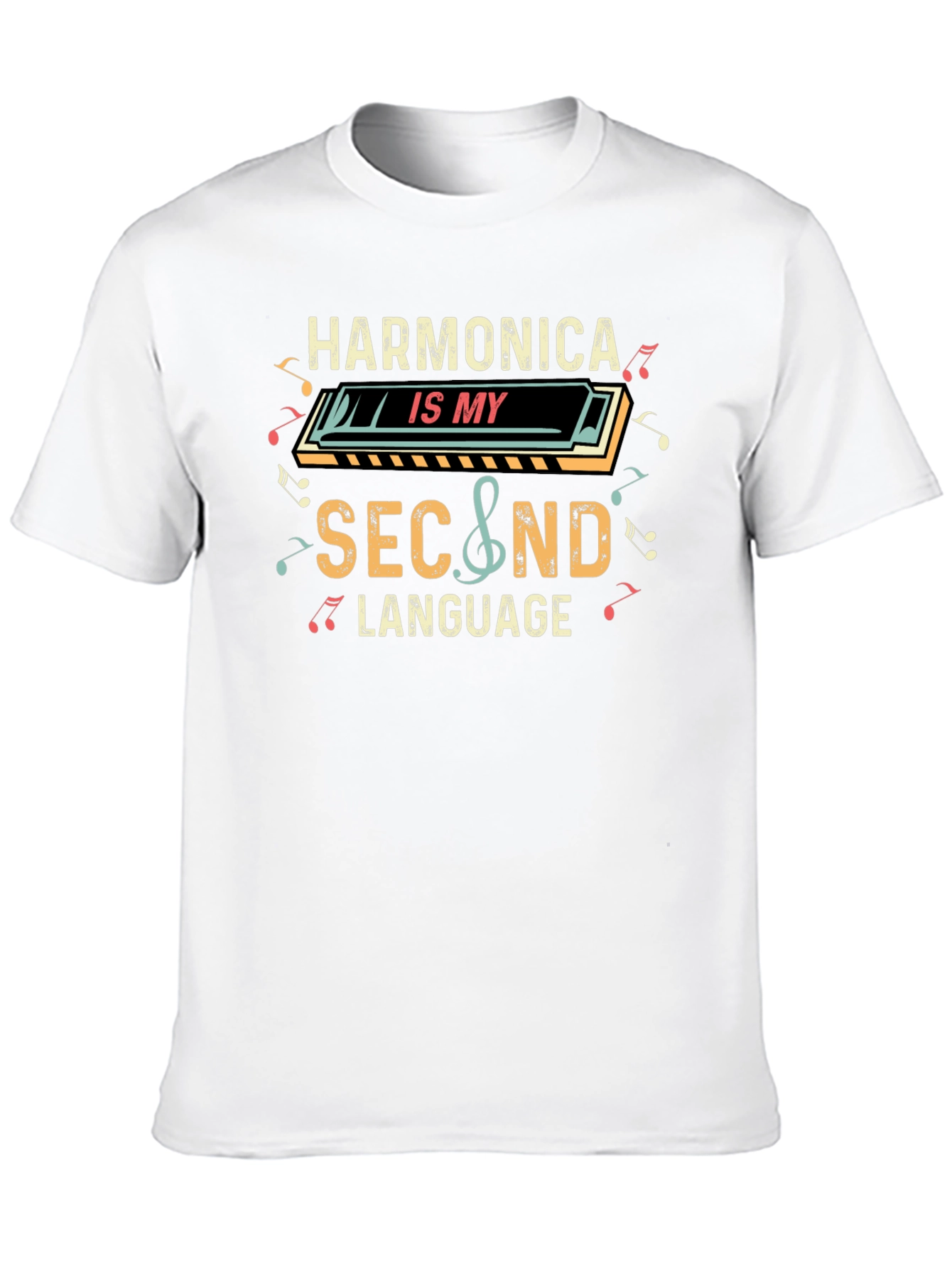 Harmonica is My Second Language T-Shirt