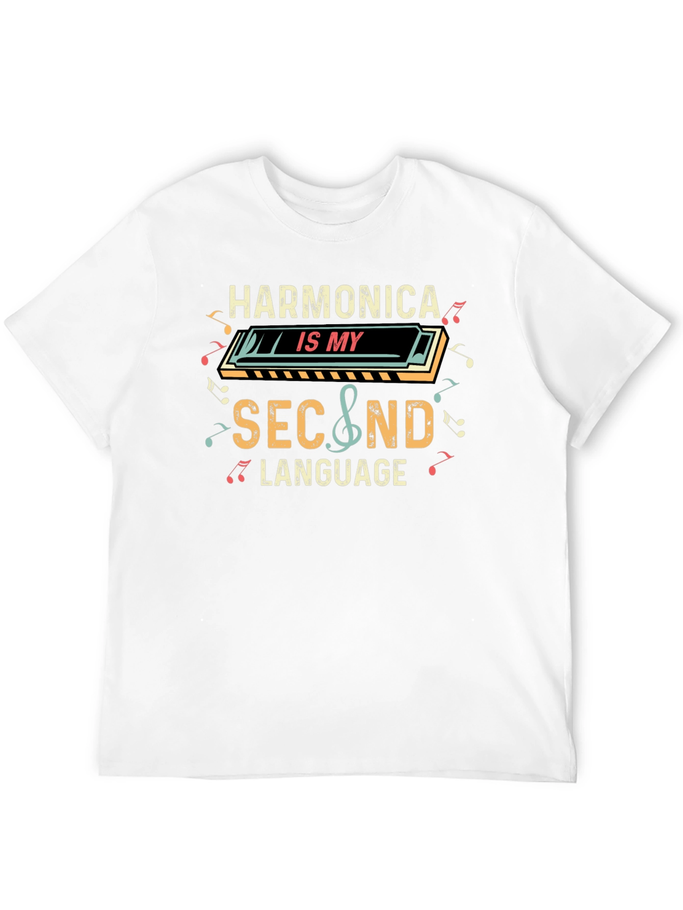 Harmonica is My Second Language T-Shirt