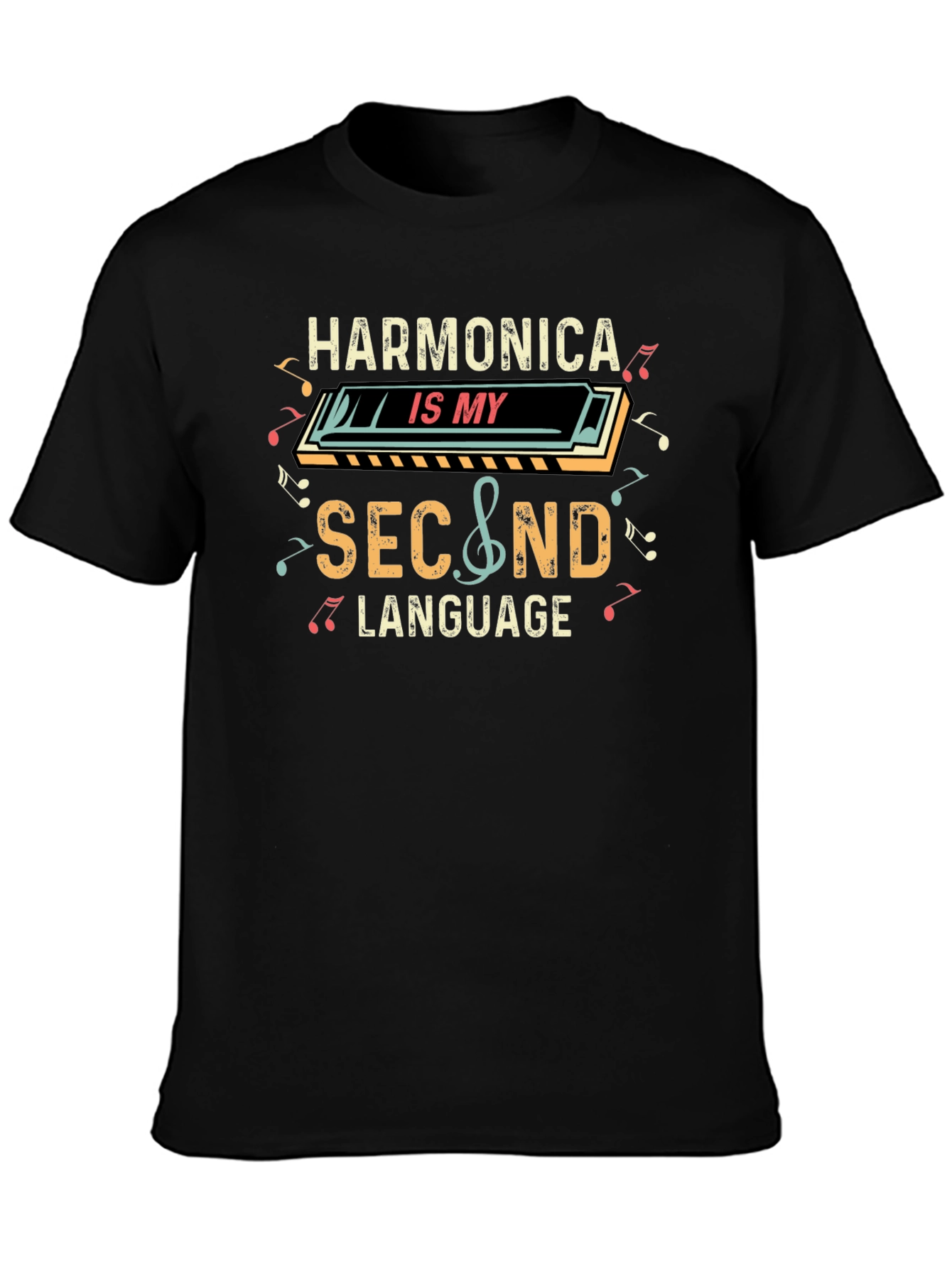 Harmonica is My Second Language T-Shirt