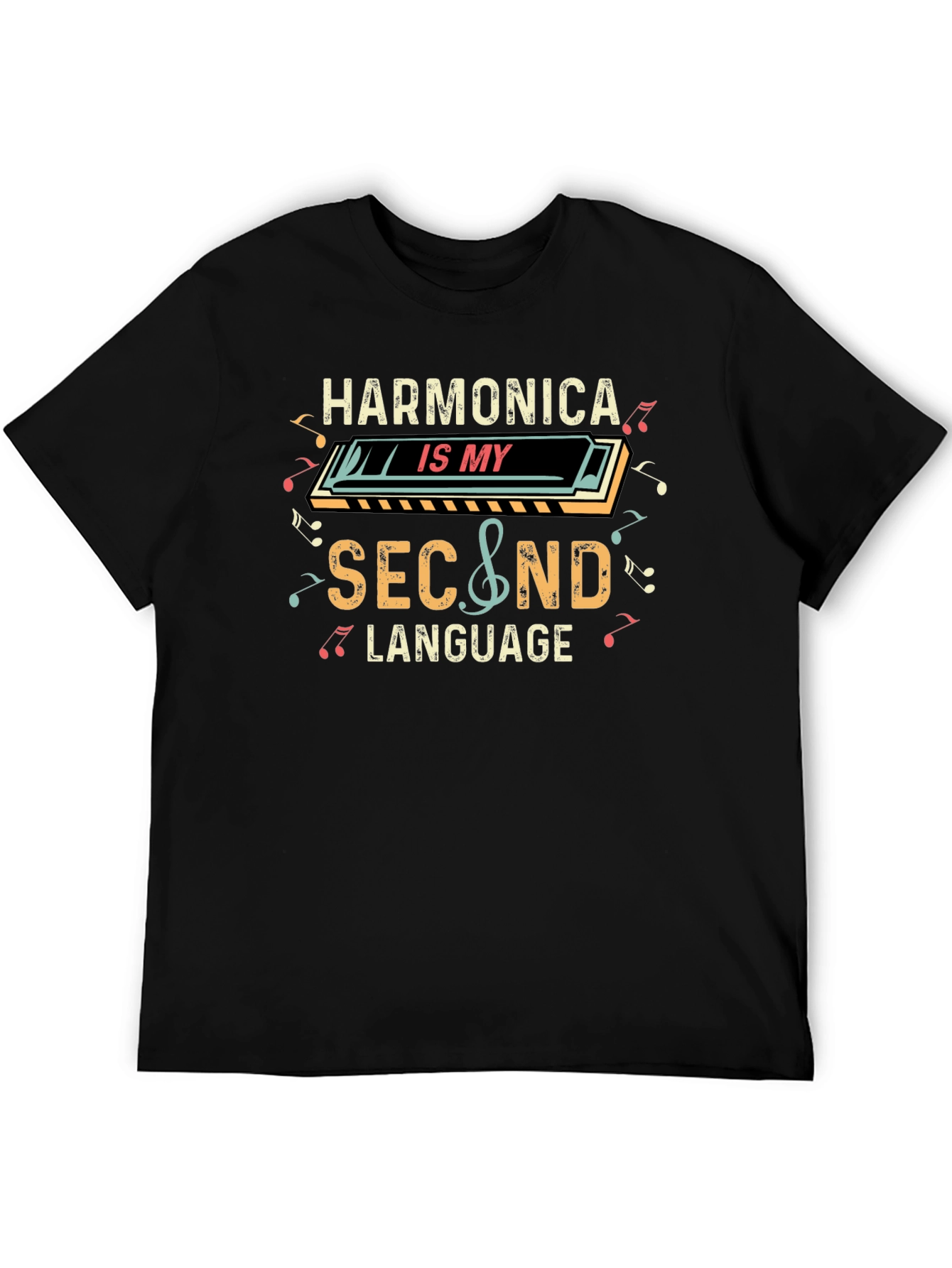 Harmonica is My Second Language T-Shirt