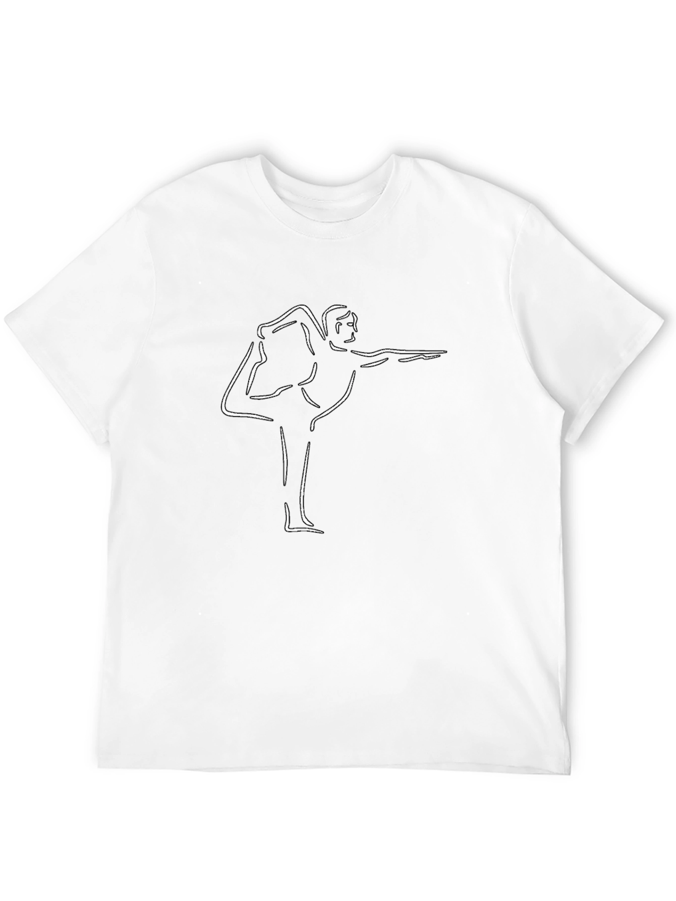 Mens Yoga Pose Graphic Black T-Shirt