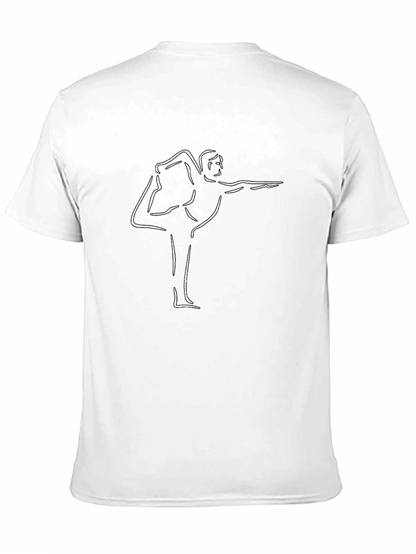 Mens Yoga Pose Graphic Black T-Shirt