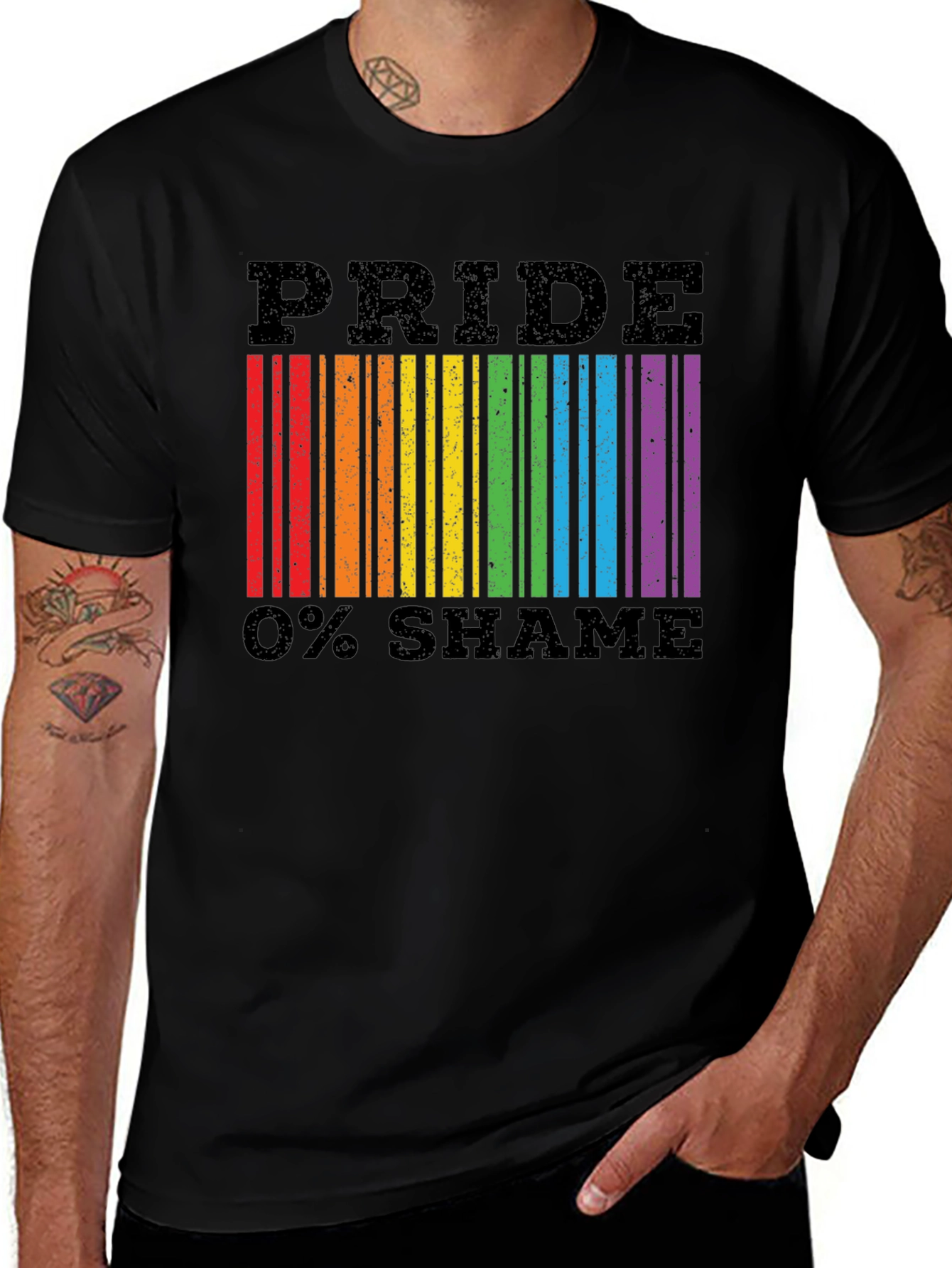 Pride 0% Shame Barcode T-Shirt