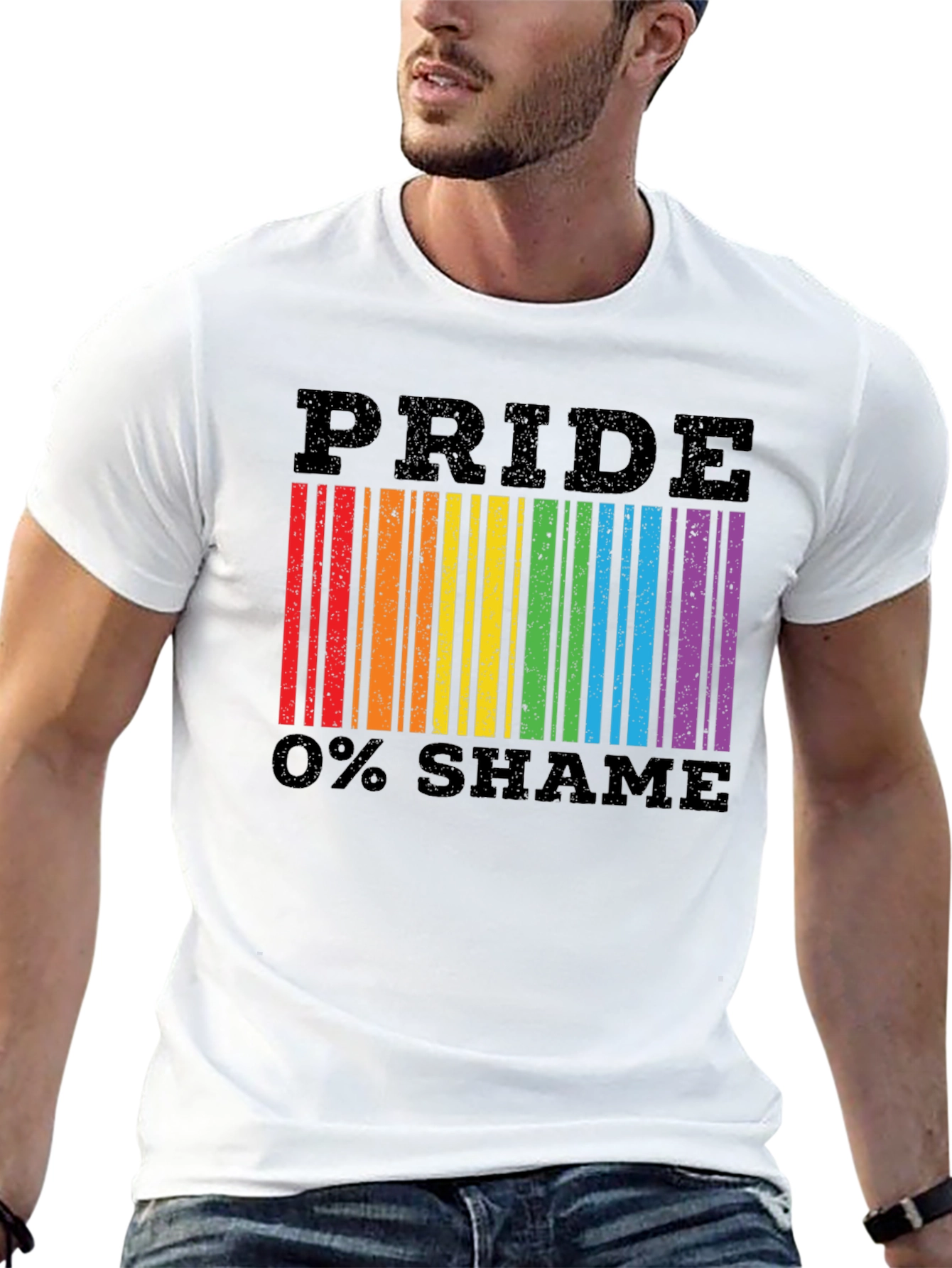 Pride 0% Shame Barcode T-Shirt