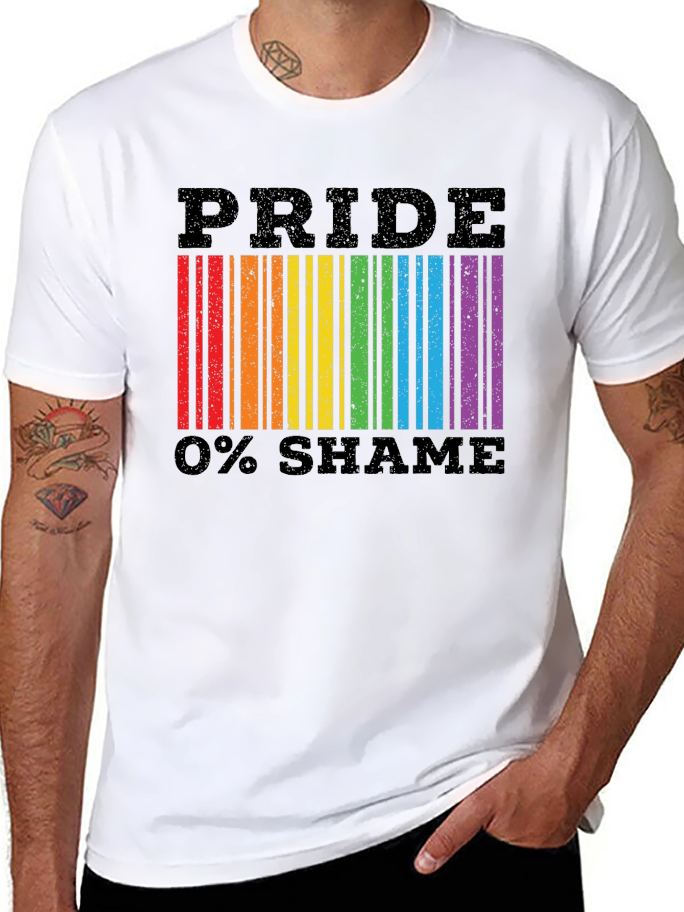 Pride 0% Shame Barcode T-Shirt