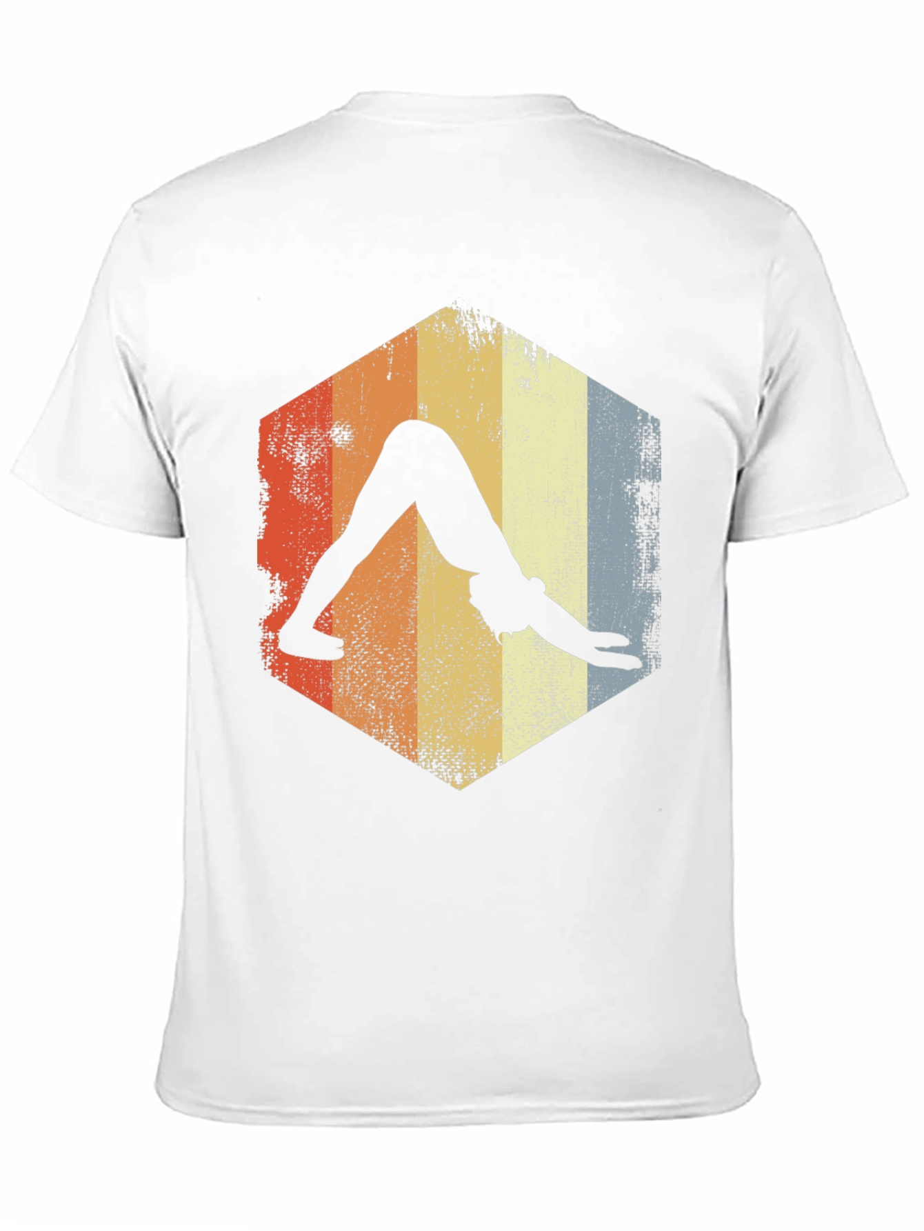Yoga Pose Retro T-Shirt - Downward Dog Design