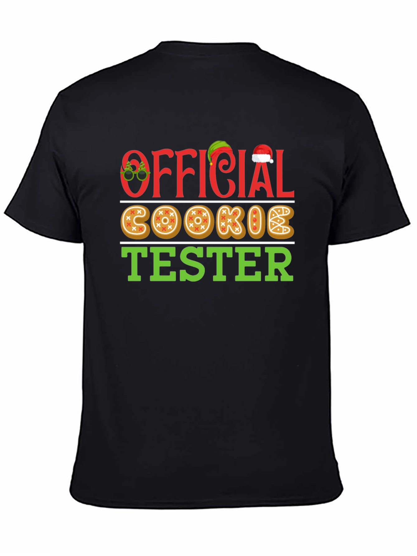 Official Cookie Tester Christmas Holiday Graphic T-Shirt