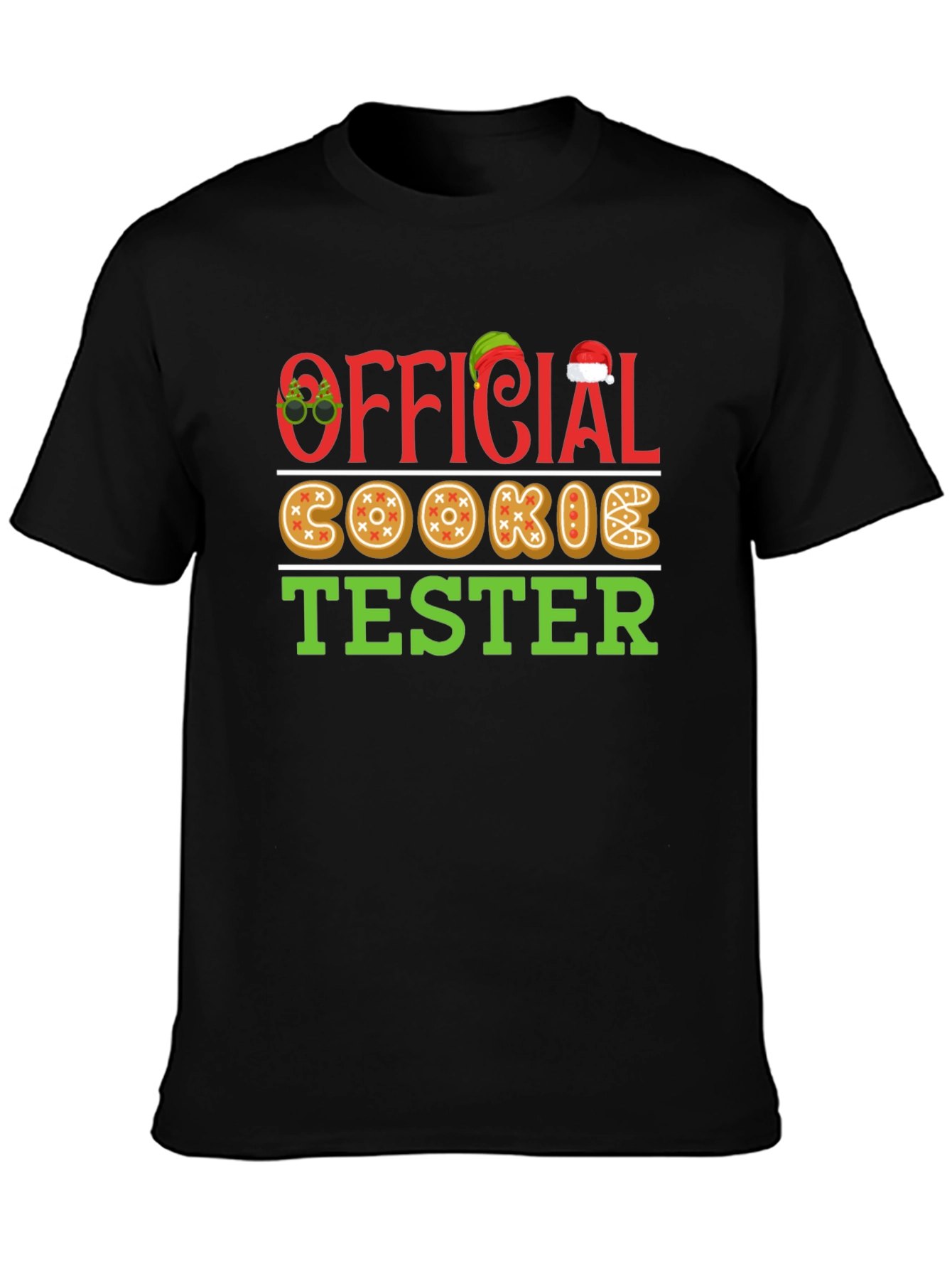 Official Cookie Tester Christmas Holiday Graphic T-Shirt