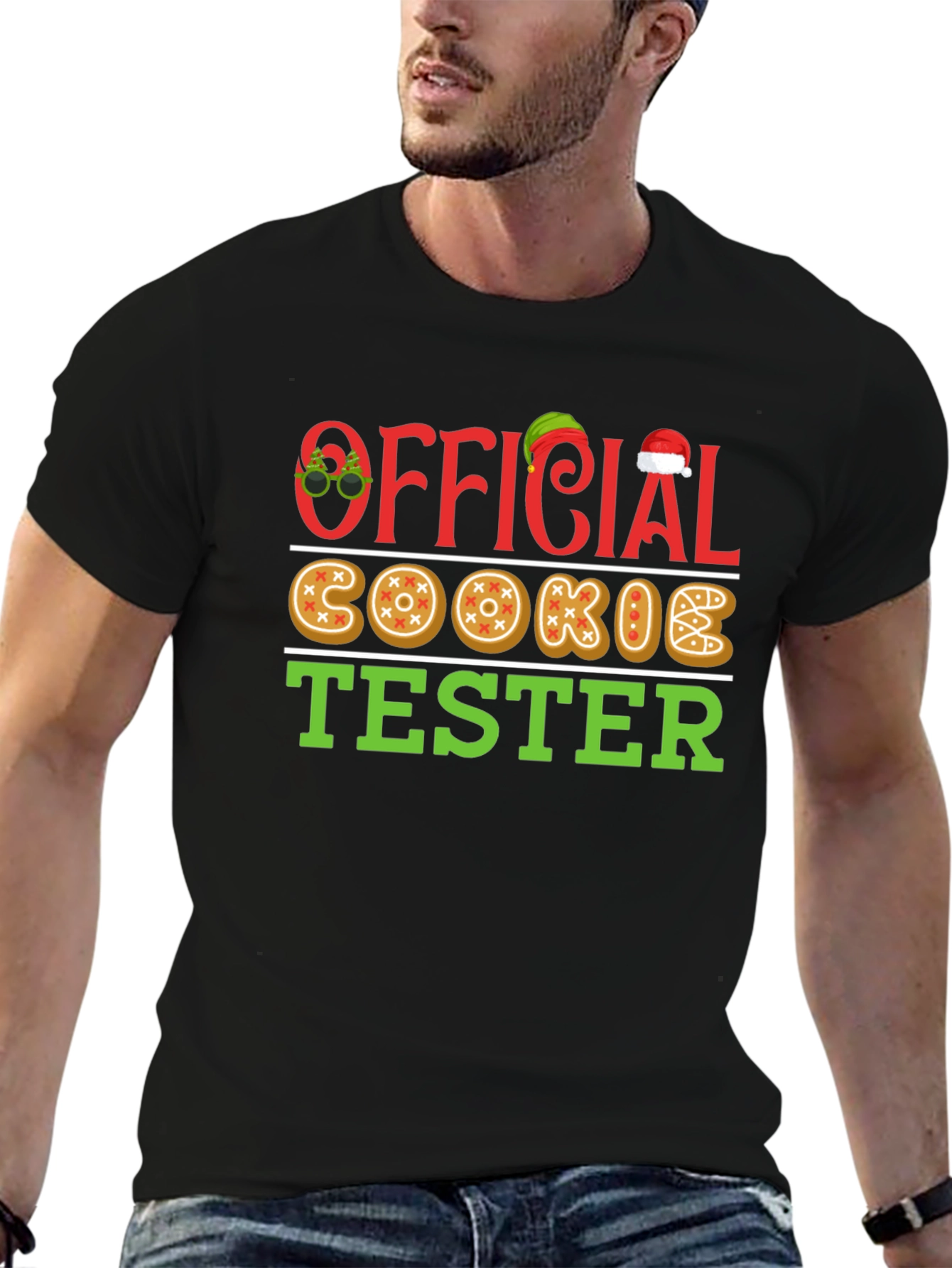 Official Cookie Tester Christmas Holiday Graphic T-Shirt