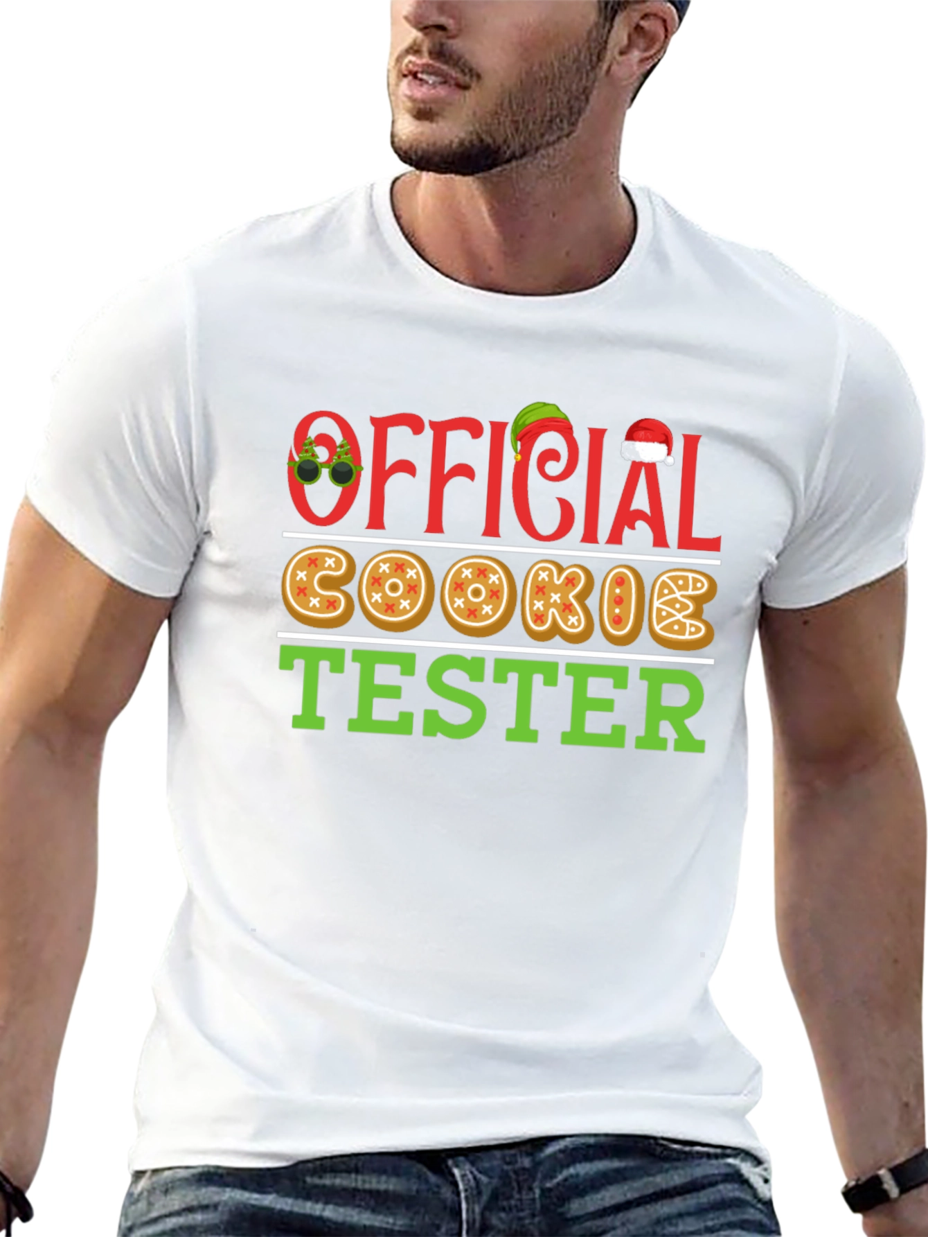 Official Cookie Tester Christmas Holiday Graphic T-Shirt