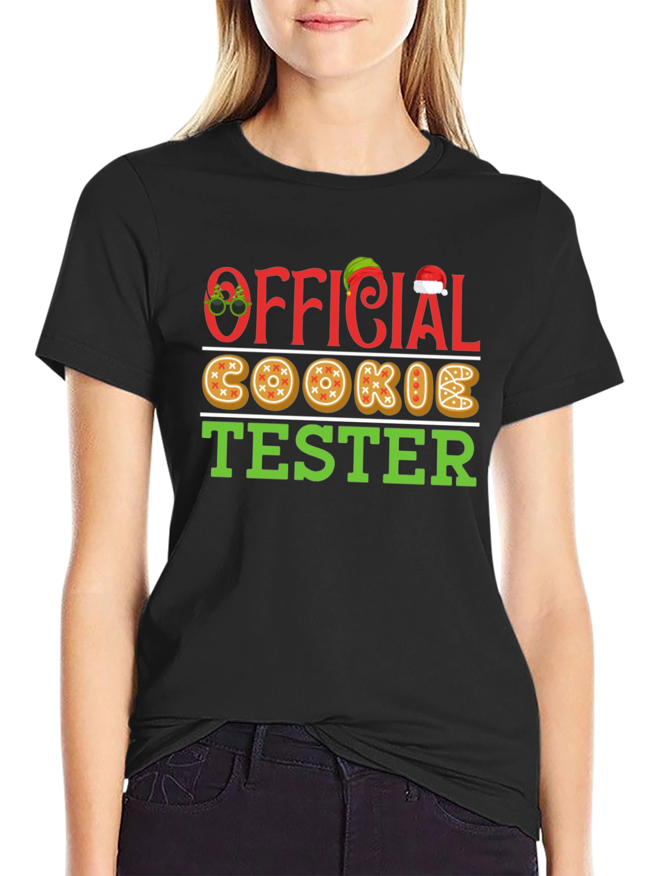 Official Cookie Tester Christmas Holiday Graphic T-Shirt