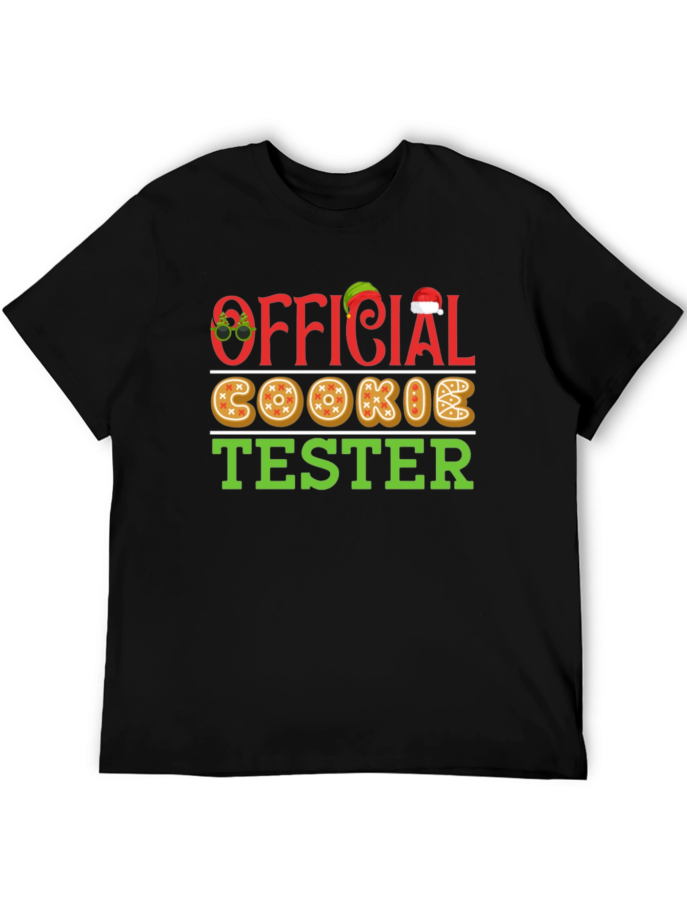Official Cookie Tester Christmas Holiday Graphic T-Shirt