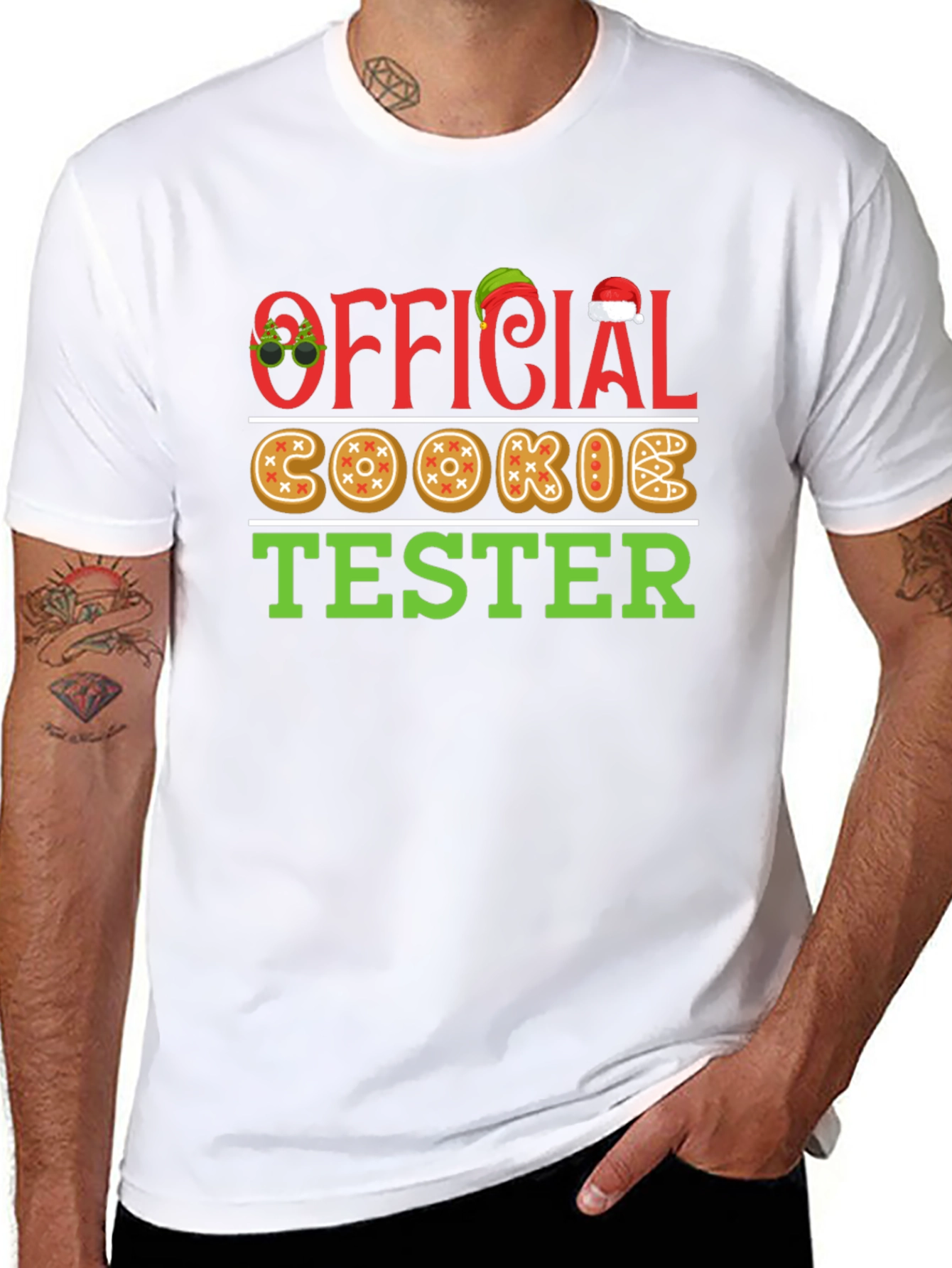 Official Cookie Tester Christmas Holiday Graphic T-Shirt