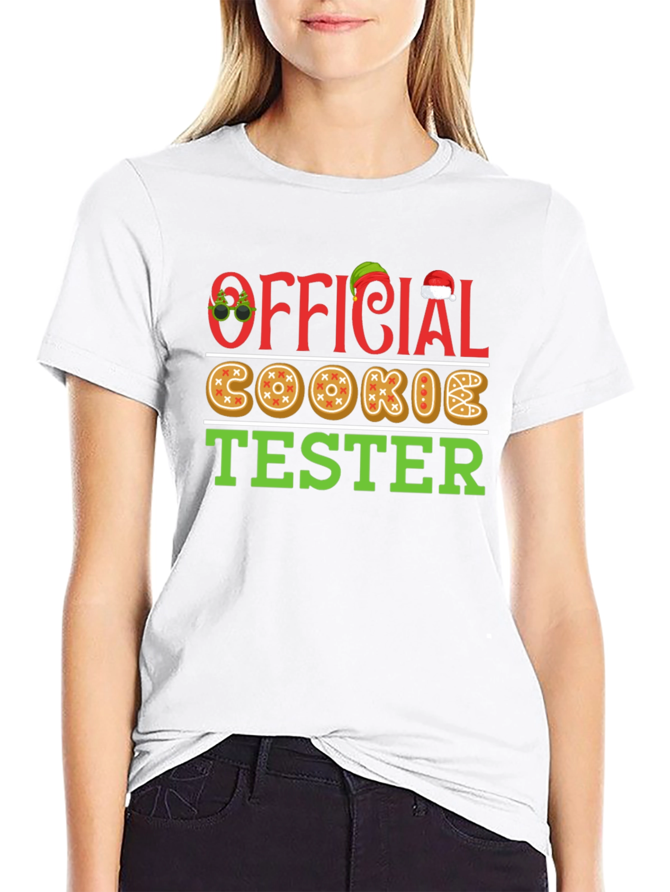 Official Cookie Tester Christmas Holiday Graphic T-Shirt