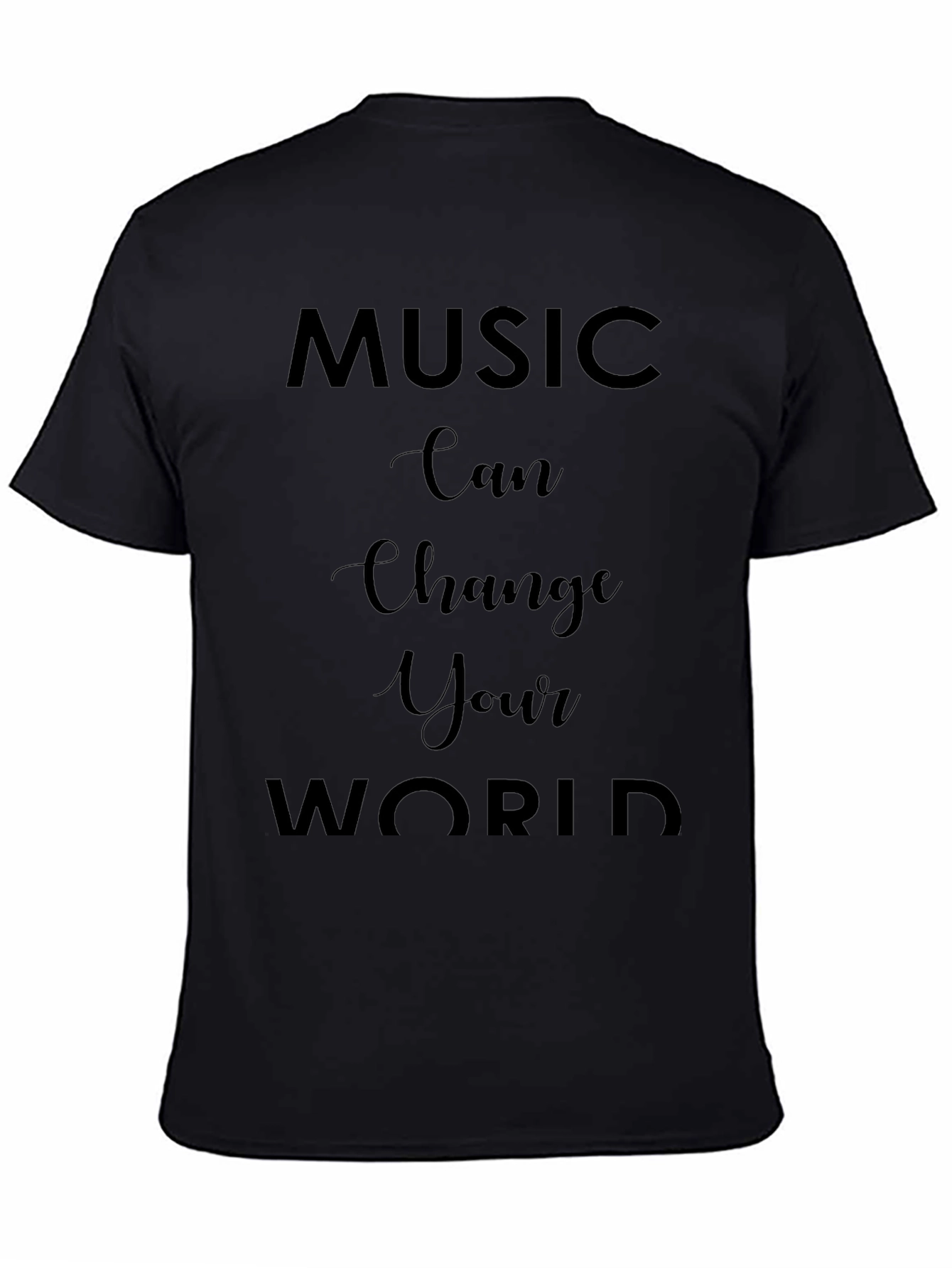 Music Can Change Your World Black T-Shirt