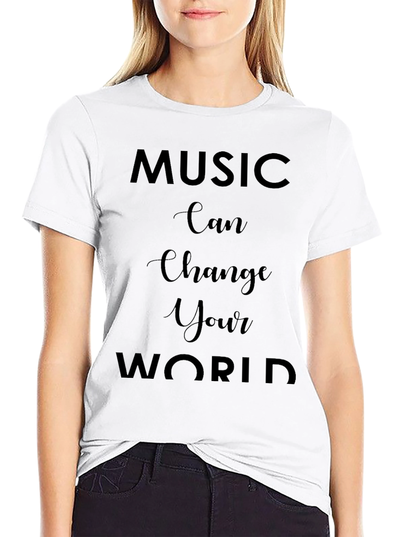 Music Can Change Your World Black T-Shirt