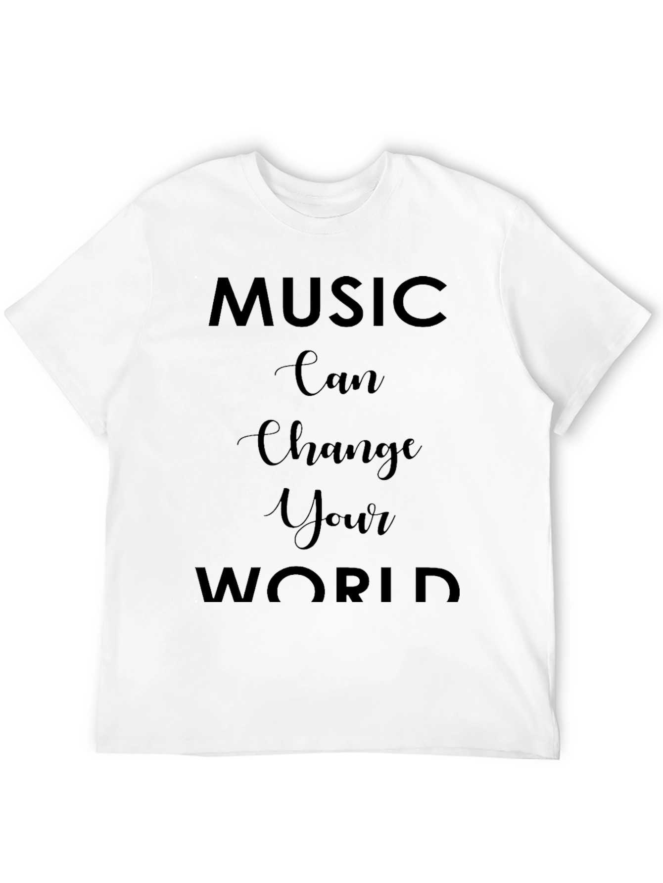 Music Can Change Your World Black T-Shirt