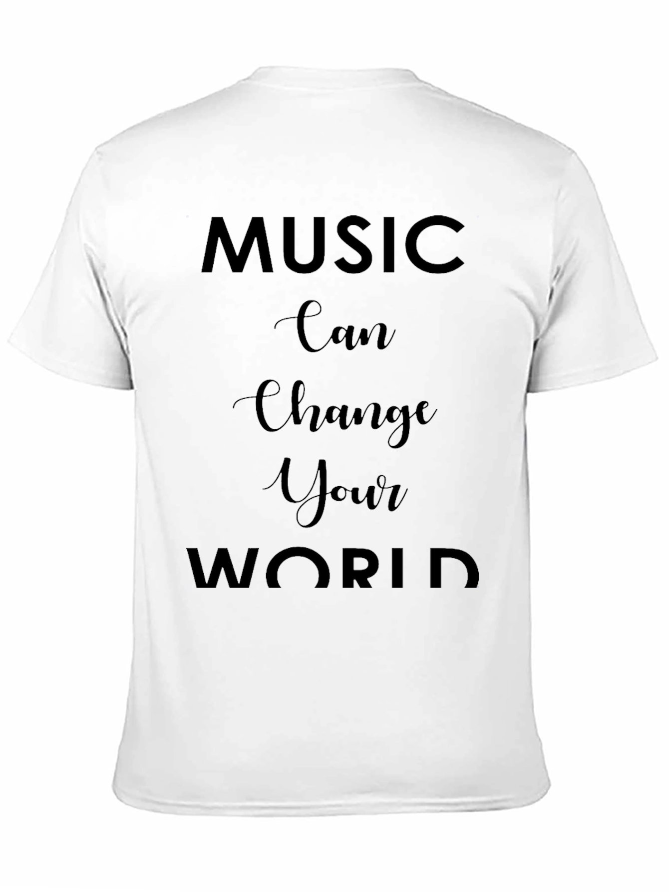 Music Can Change Your World Black T-Shirt