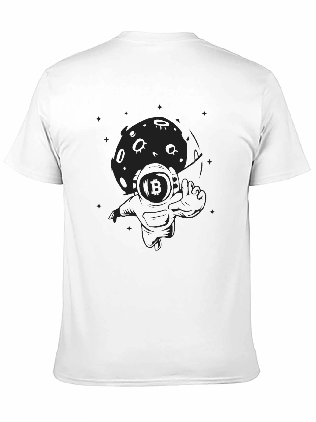Bitcoin Astronaut Moon Graphic T-Shirt