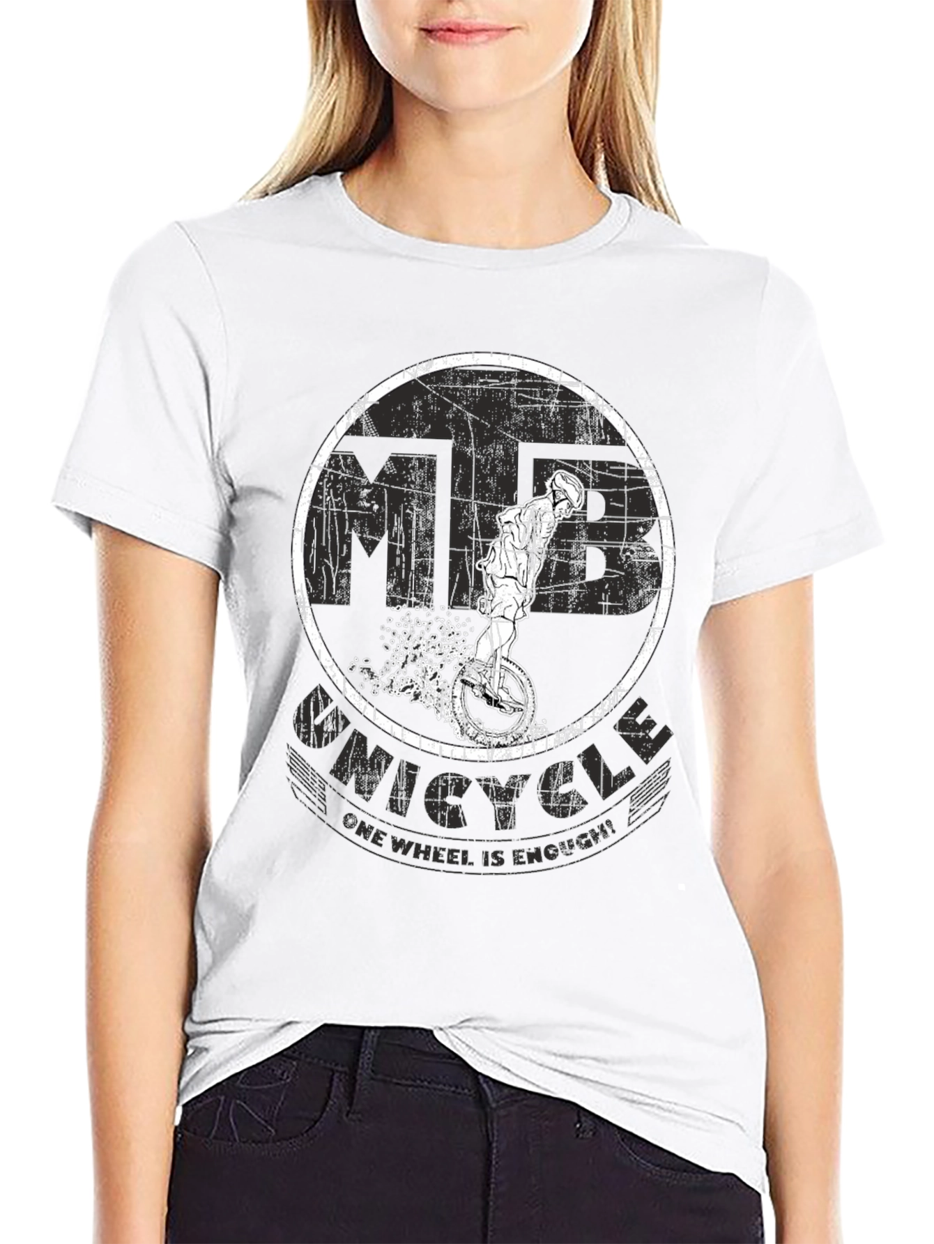 Unicycle T-Shirt - One Wheel Is Enough!