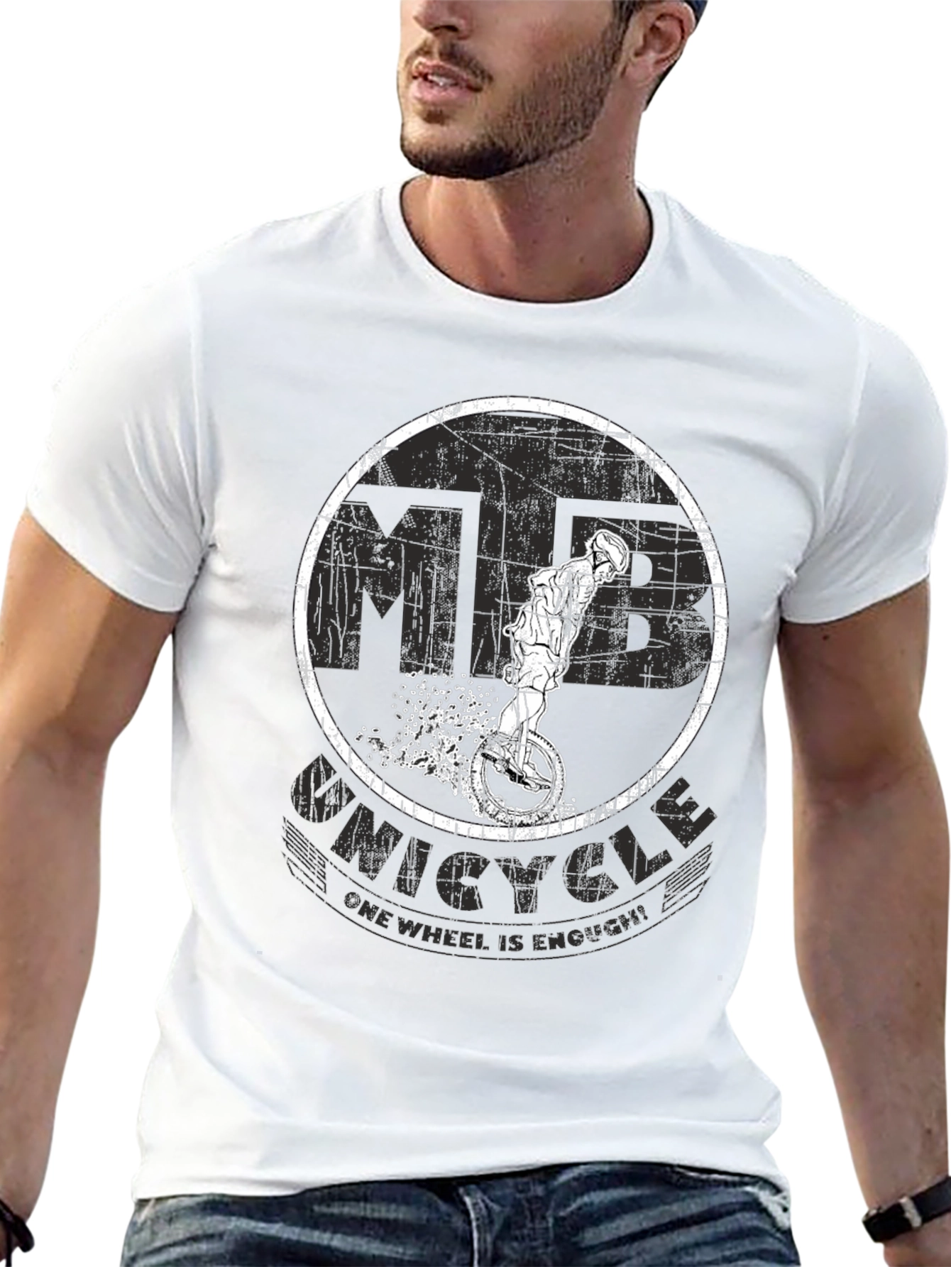 Unicycle T-Shirt - One Wheel Is Enough!