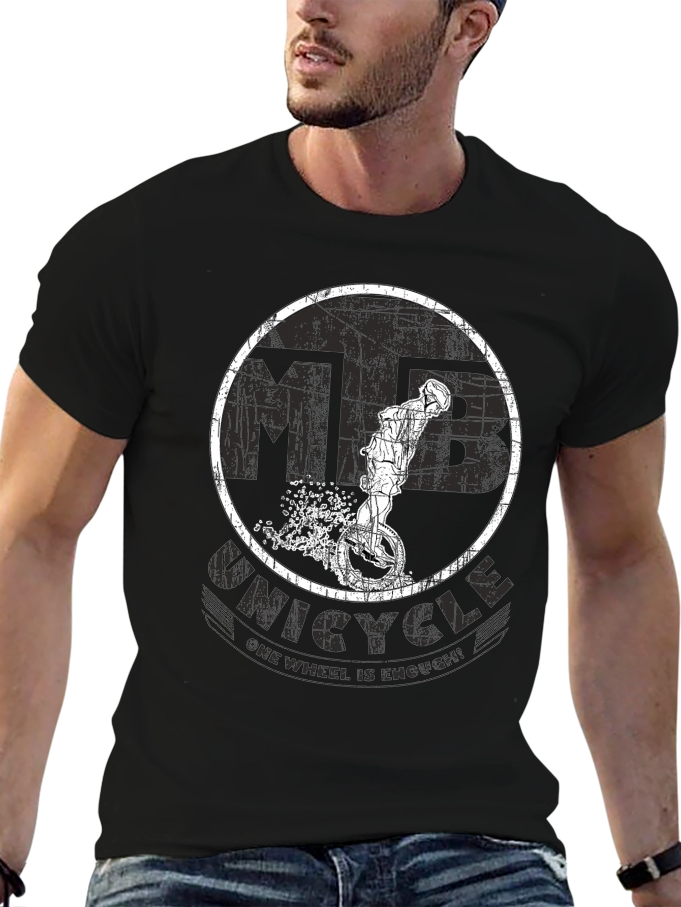 Unicycle T-Shirt - One Wheel Is Enough!
