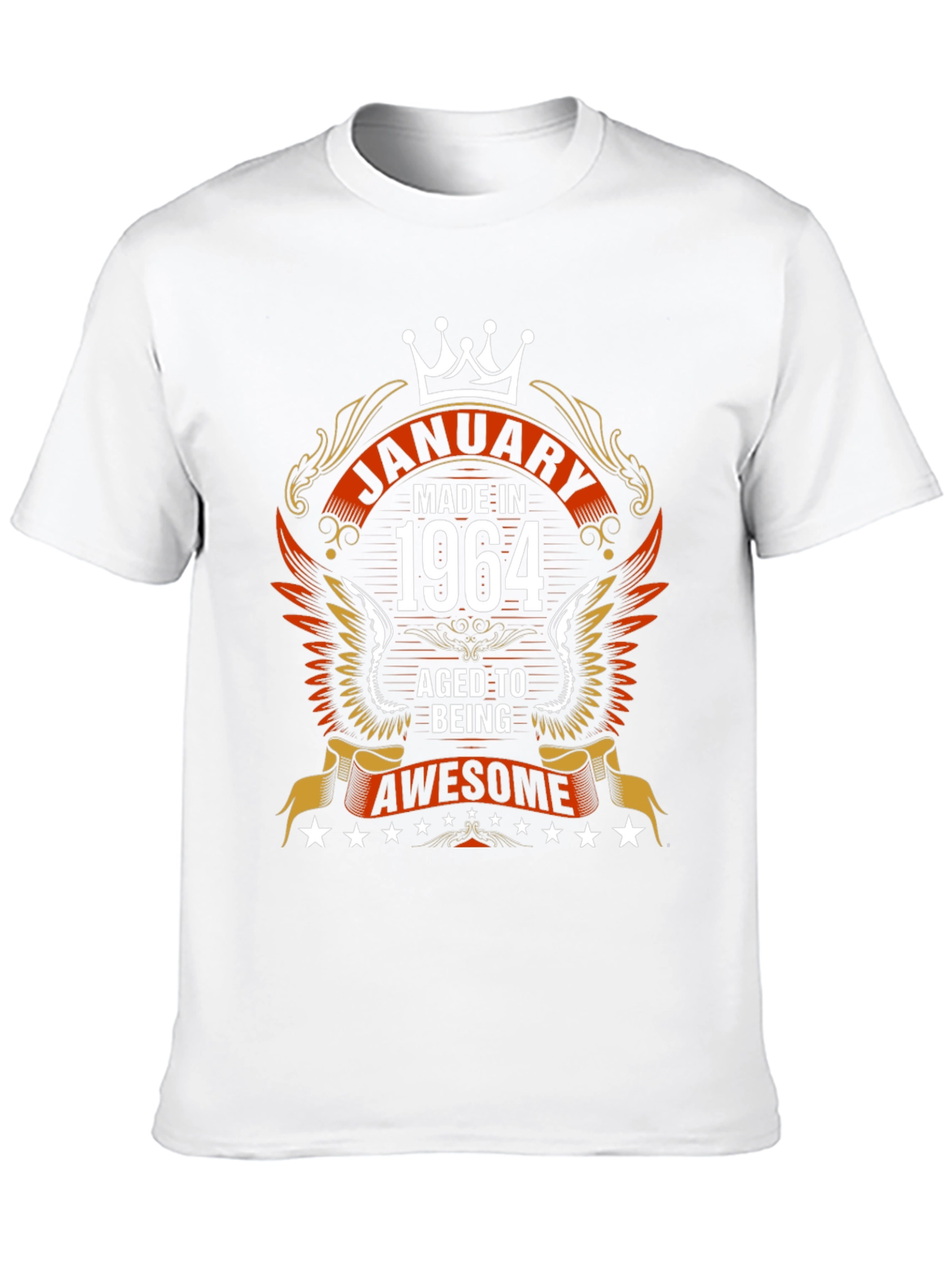 January 1964 Birthday T-Shirt - Aged to Awesome