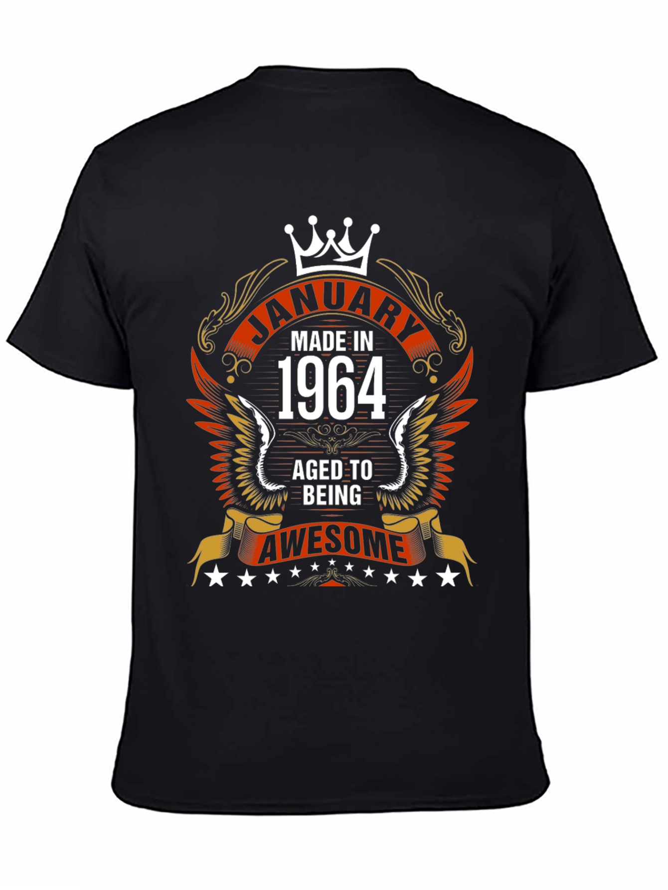 January 1964 Birthday T-Shirt - Aged to Awesome