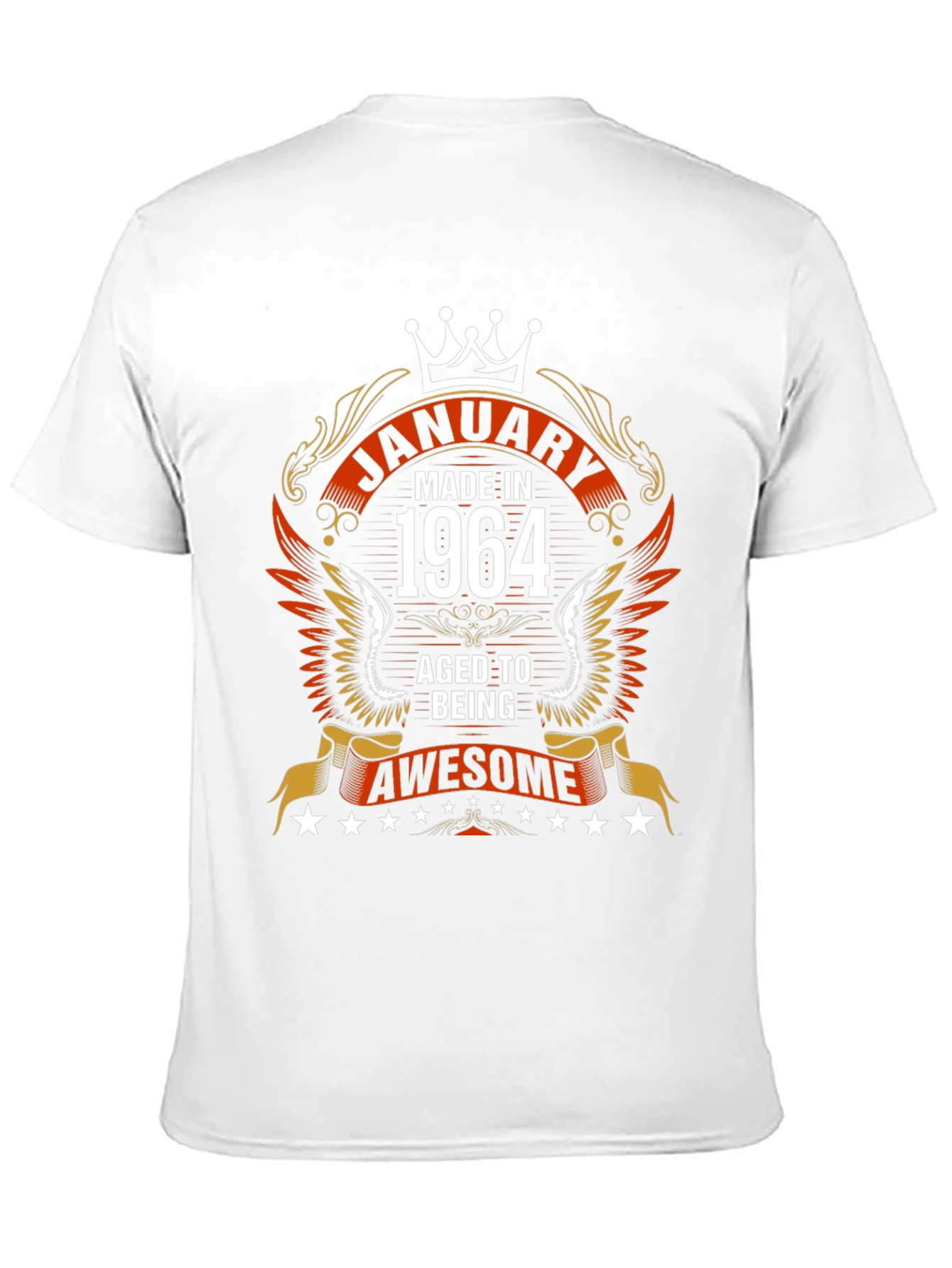 January 1964 Birthday T-Shirt - Aged to Awesome