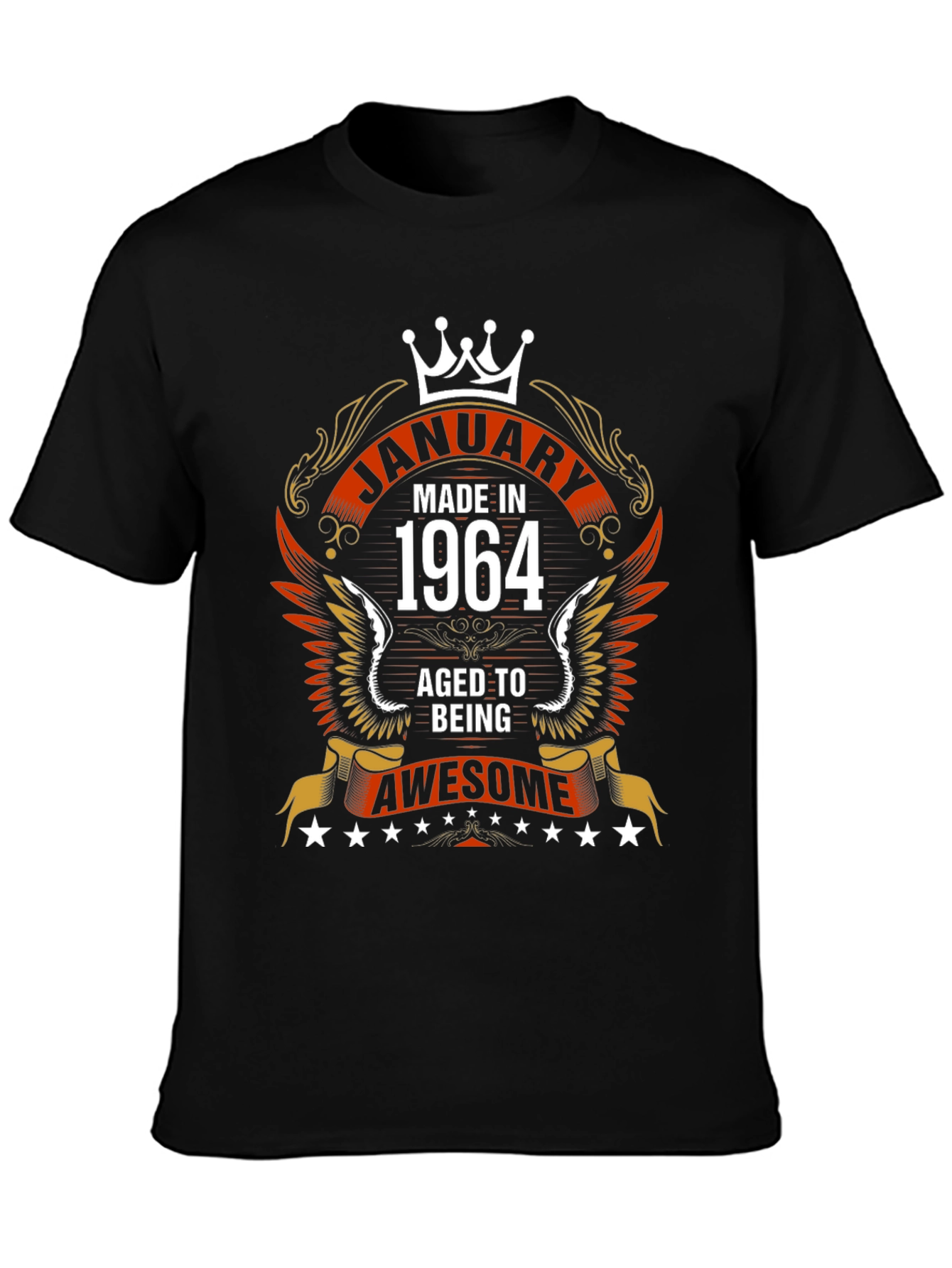 January 1964 Birthday T-Shirt - Aged to Awesome