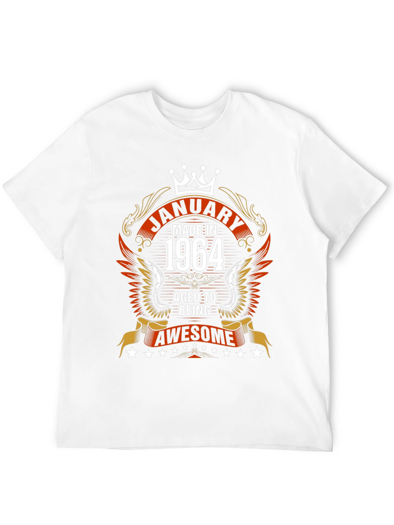 January 1964 Birthday T-Shirt - Aged to Awesome
