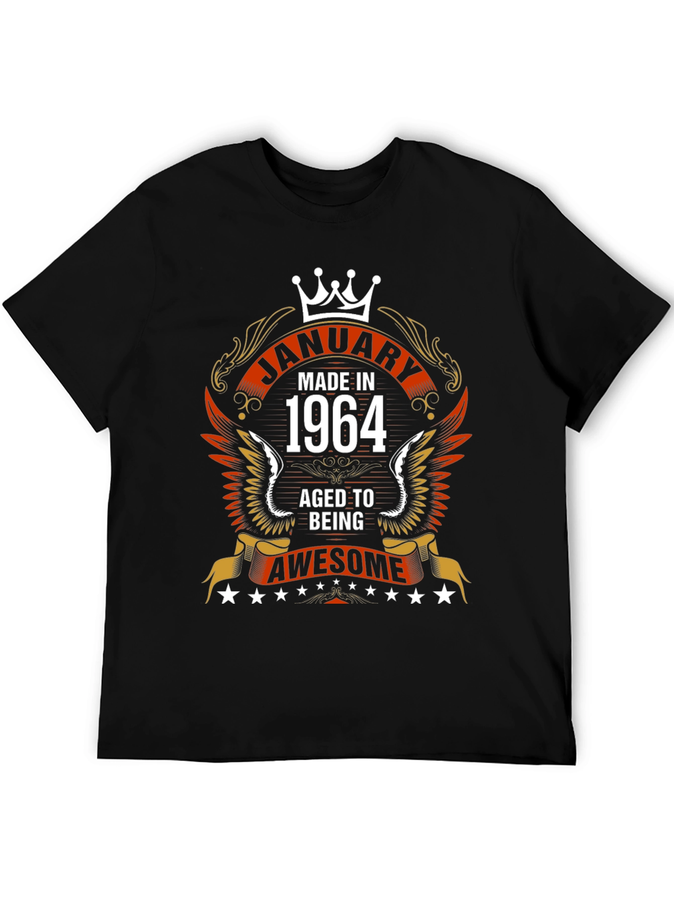 January 1964 Birthday T-Shirt - Aged to Awesome