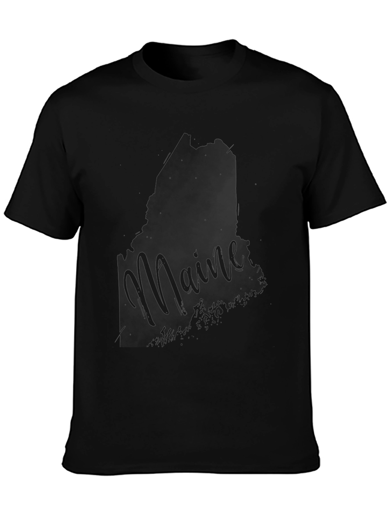 Maine State Silhouette Graphic T-Shirt