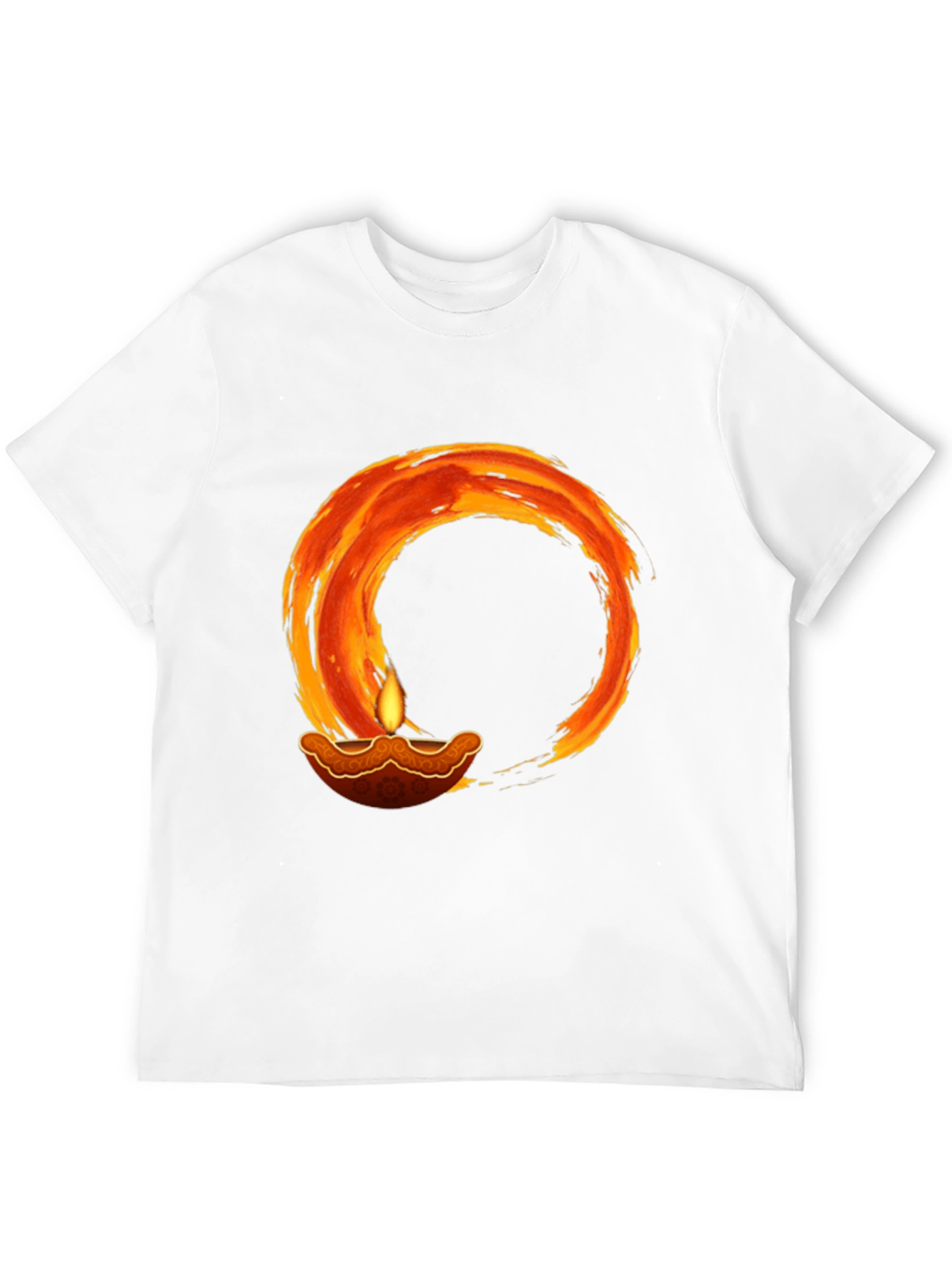 Diwali Lamp T-Shirt - Black Graphic Tee