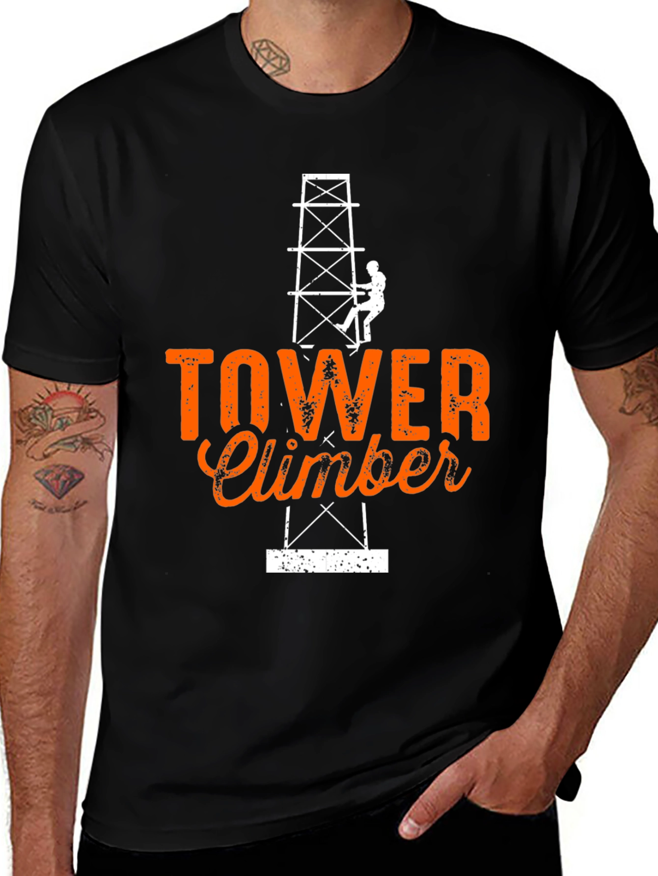 Tower Climber Graphic Tee - Black