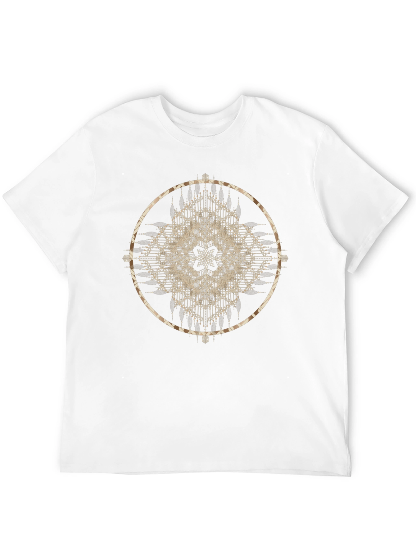 Boho Mandala Graphic Tee - Stylish Round Design T-Shirt