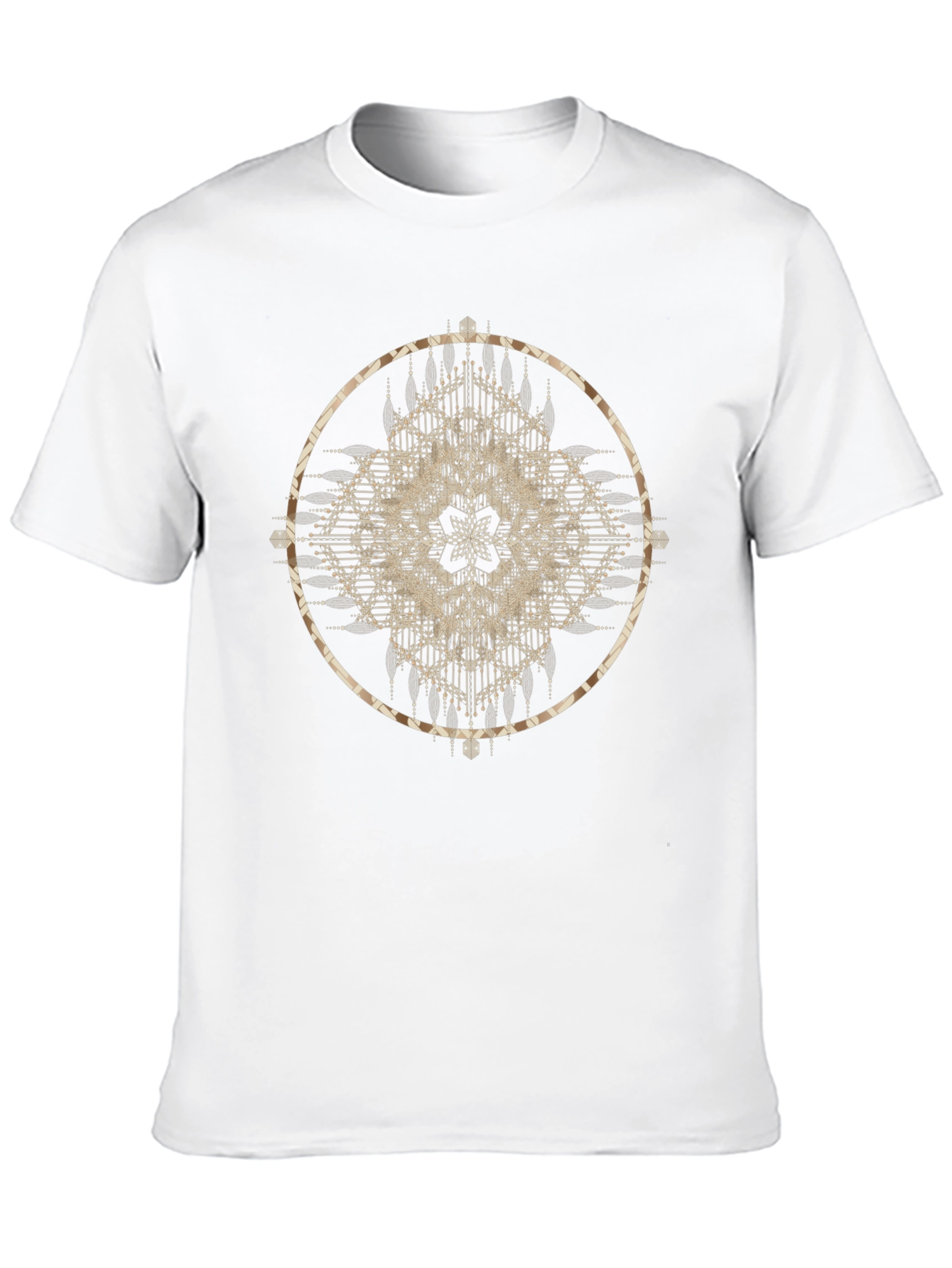 Boho Mandala Graphic Tee - Stylish Round Design T-Shirt