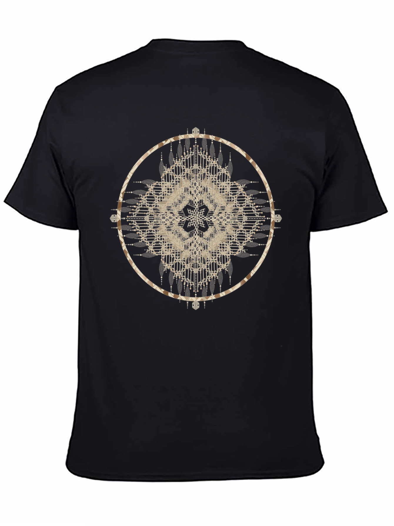 Boho Mandala Graphic Tee - Stylish Round Design T-Shirt
