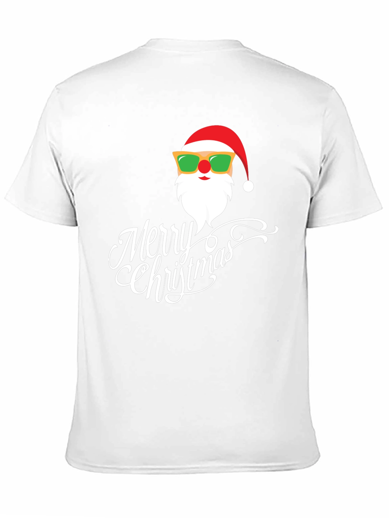 Cool Santa Merry Christmas Black T-Shirt