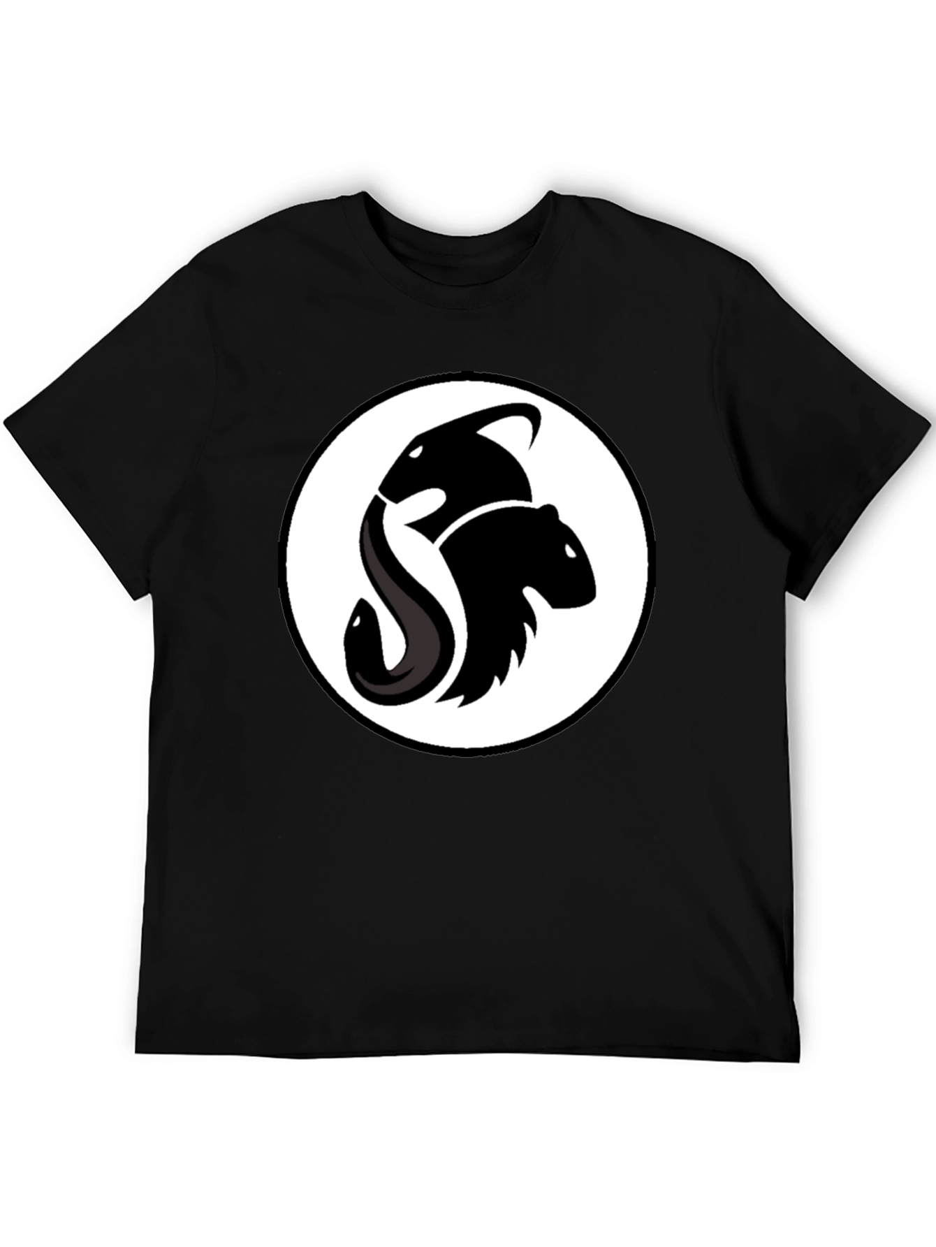 Unique Orca & Beaver Logo Black T-Shirt