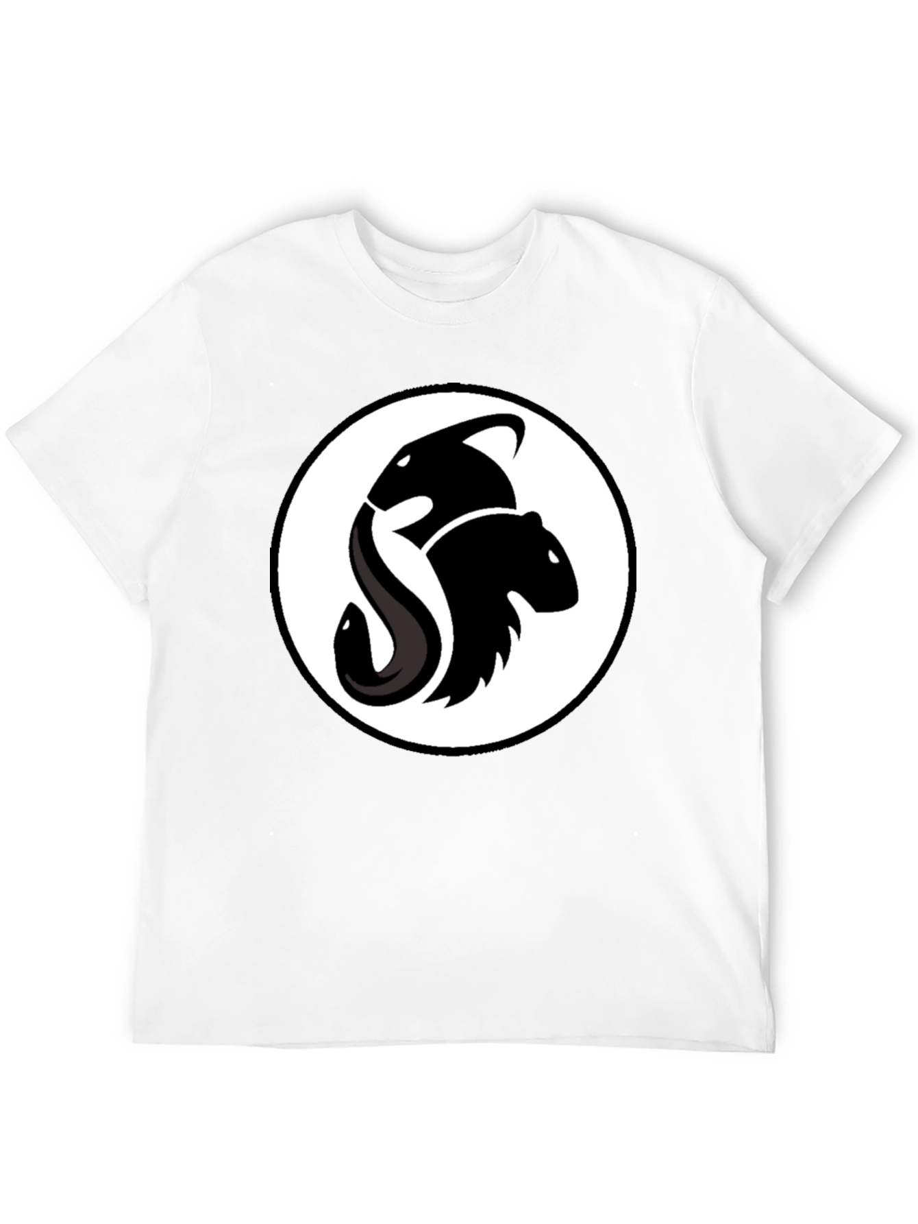Unique Orca & Beaver Logo Black T-Shirt