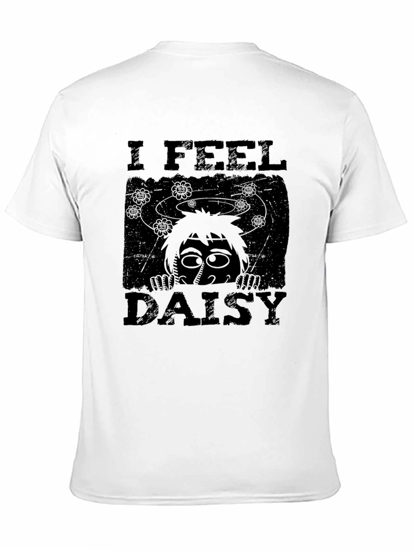 I Feel Daisy Black Graphic T-Shirt